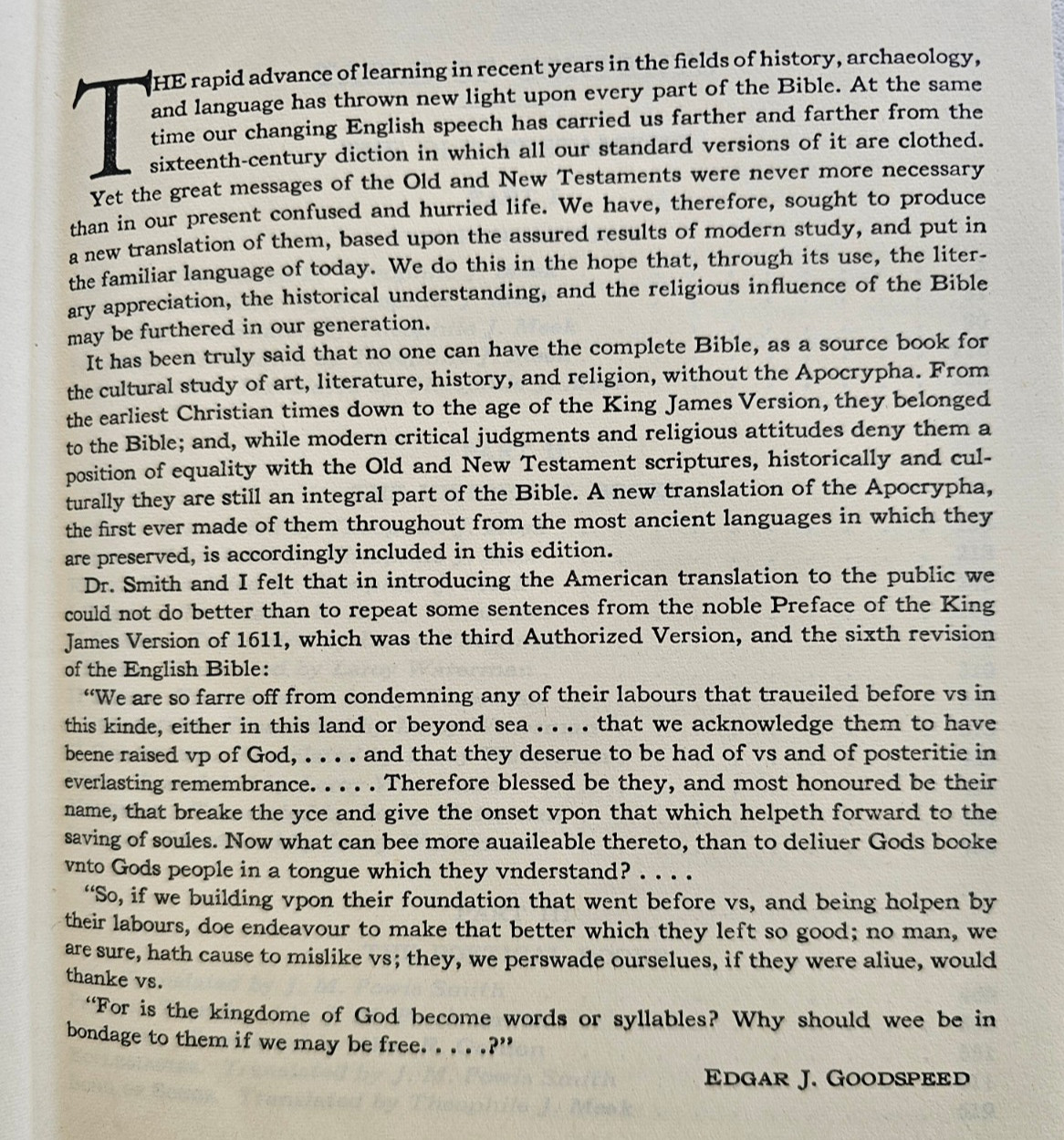 Vtg 1964 COMPLETE BIBLE SMITH GOODSPEED HCDJ American Translation APOCRYPHA OTNT