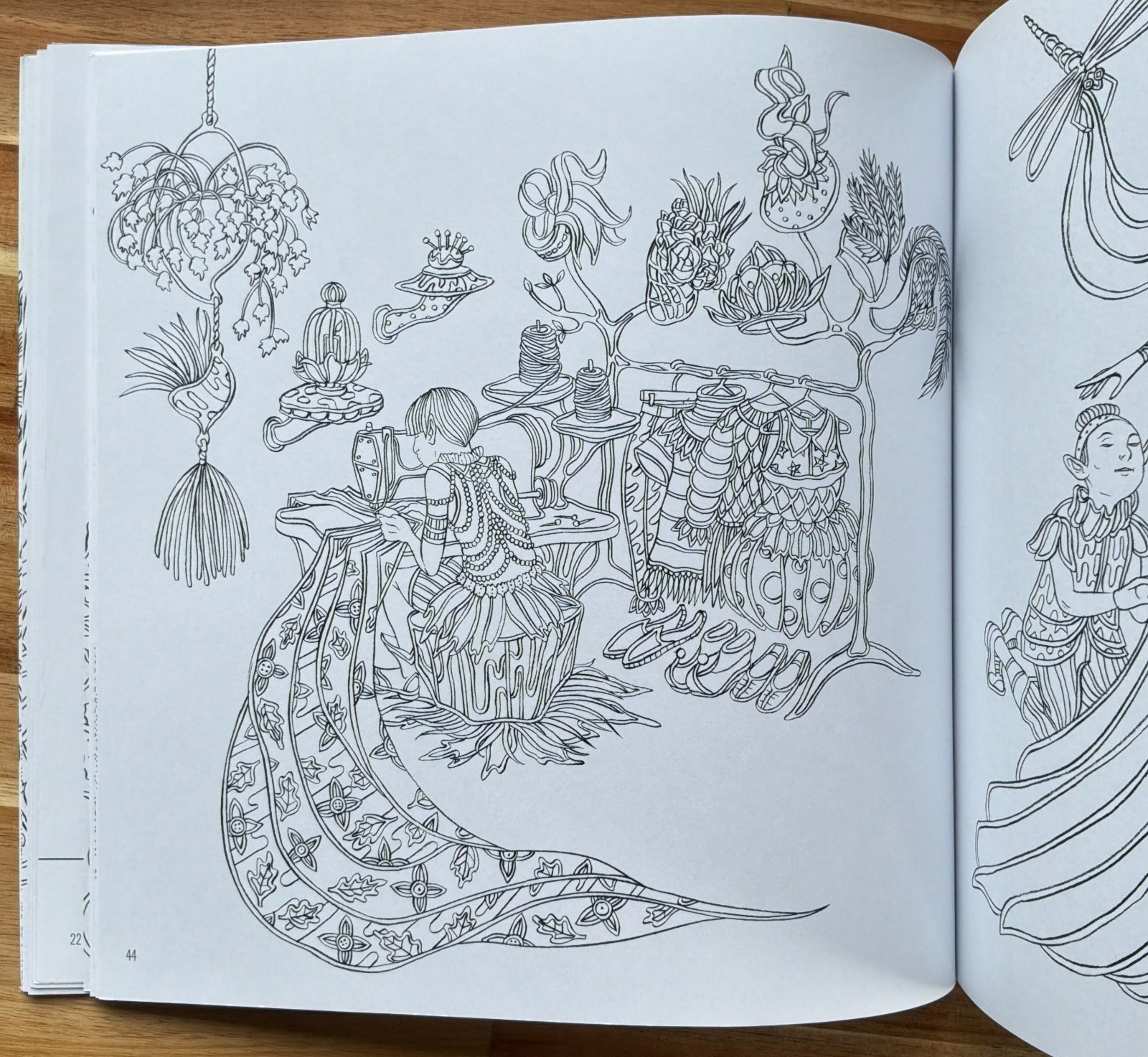 Elves in Wonderland colouring book by Marcos Chin