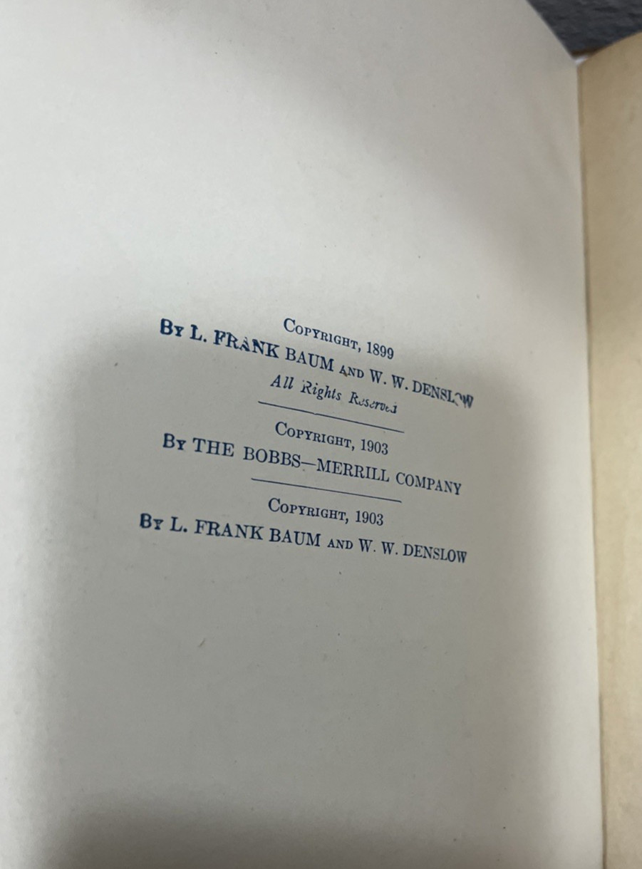 The New Wizard of Oz by Baum 1903 ed.