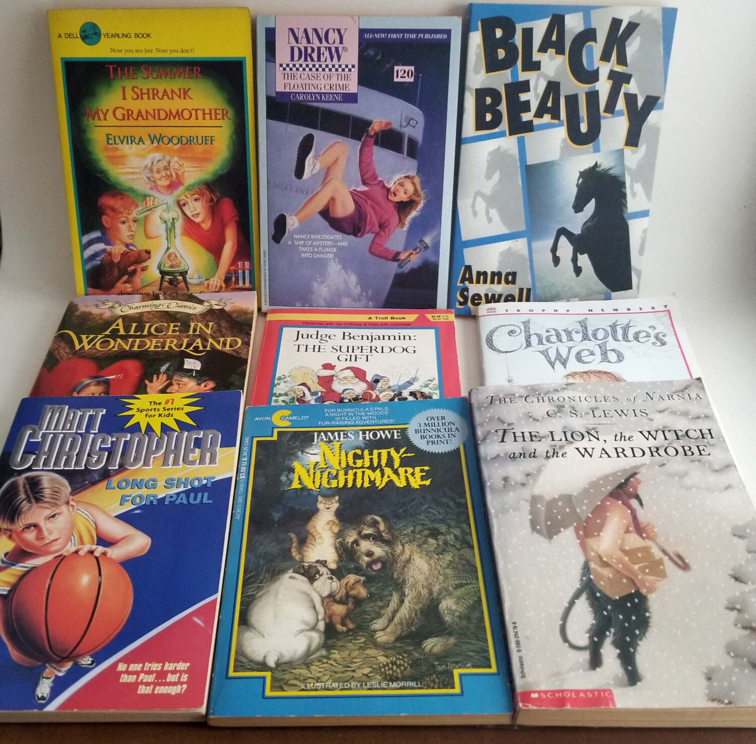 Vintage Lot of 9 Elementary Level Paperback Chapter Books 1970&Prime; to 2000&rsquo;s B70