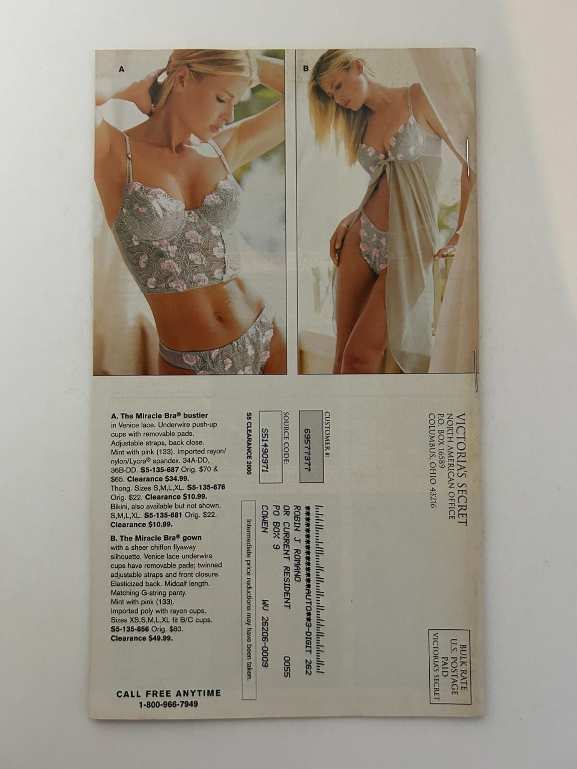 Victoria&rsquo;s Secret Special Clearance Catalogue Lingerie Bras Panties 2000s