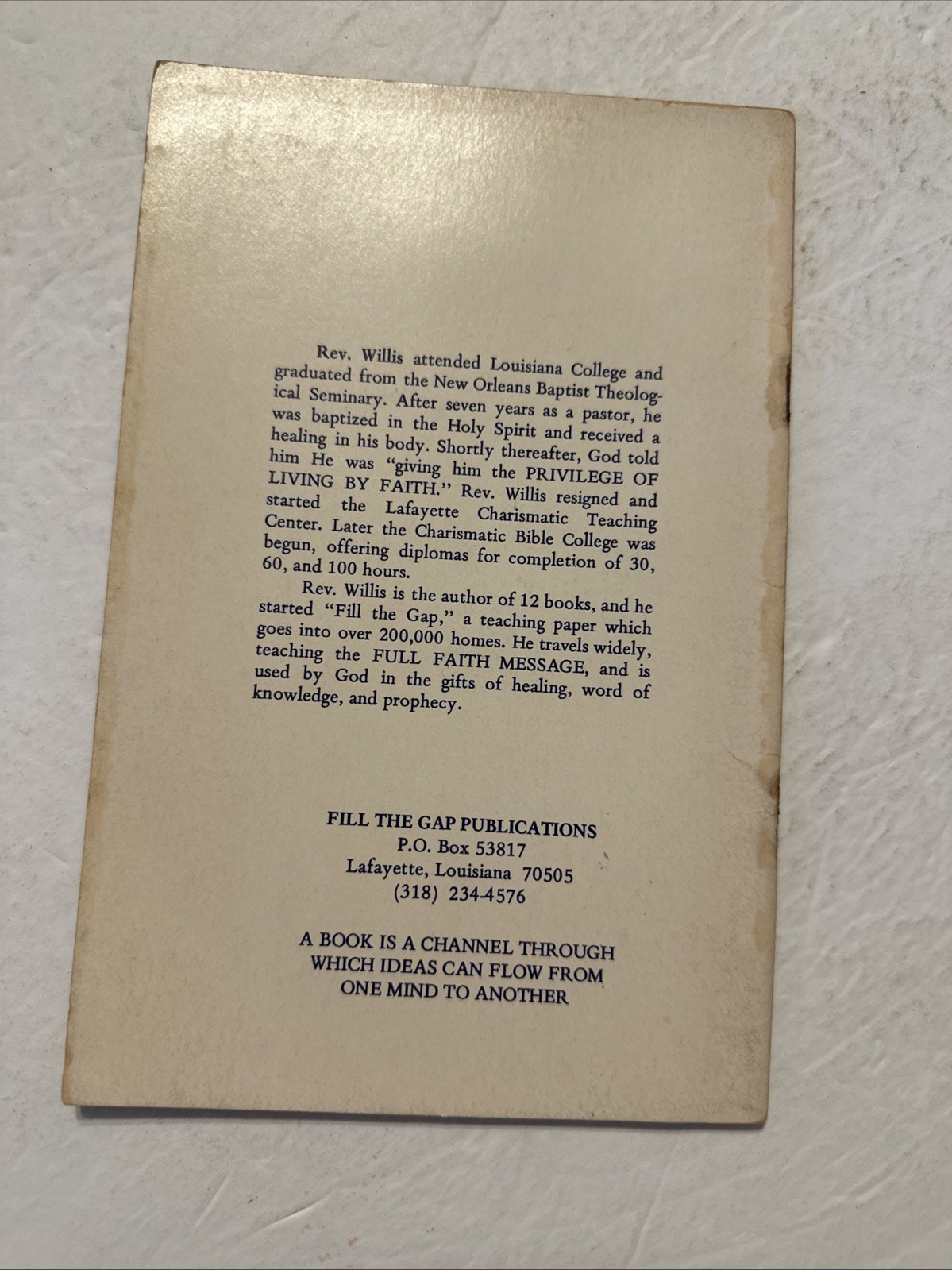 Interceding Faith Elbert Willis Christian Teaching Booklet Vintage Religious
