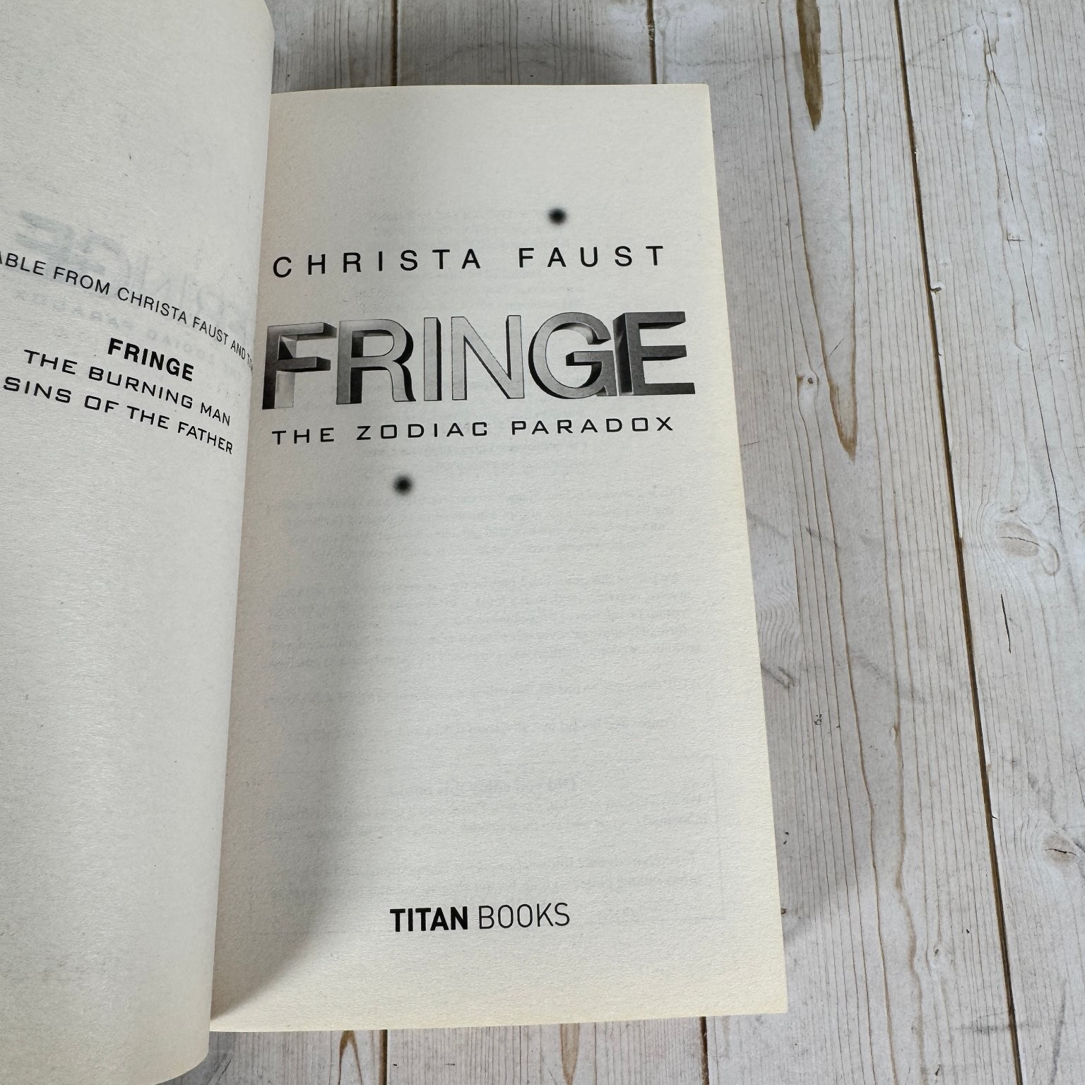 Fringe Books 1-3 Complete Set Christa Faust First Editions Sci-Fi TV Tie-In