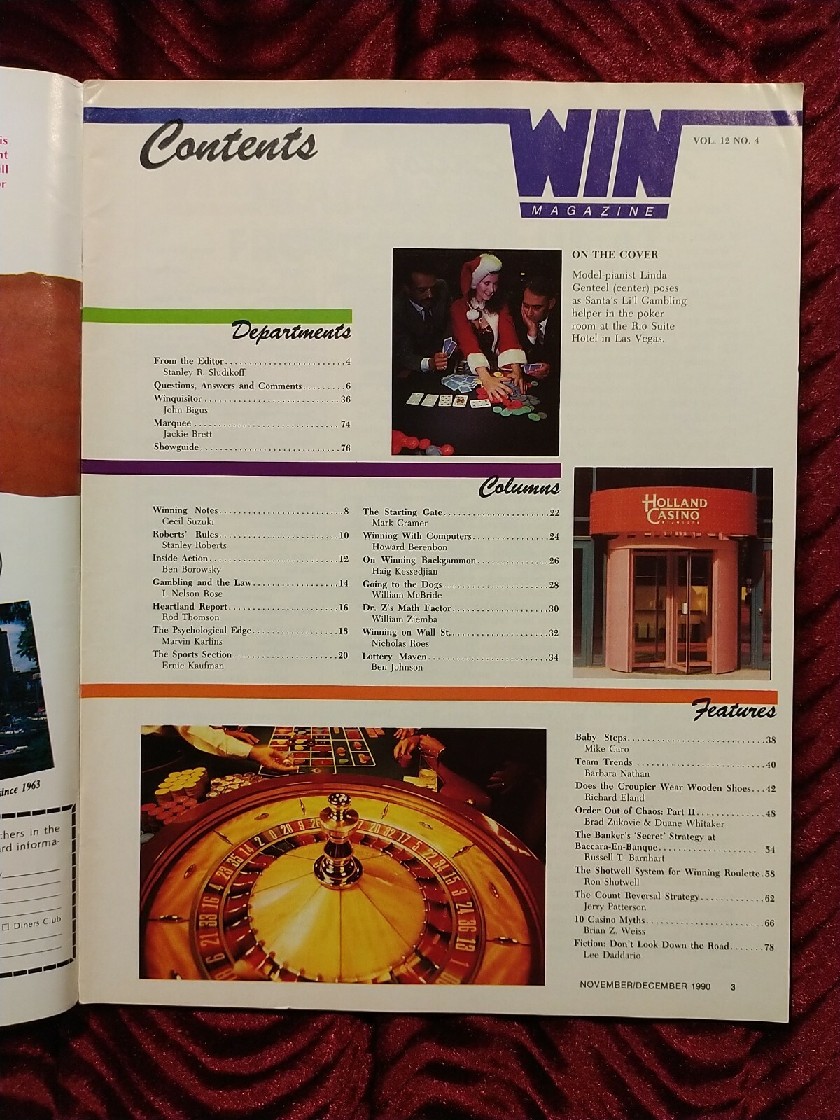 Win Magazine November/December 1990 – Formerly Gambling Times – Casino – Rare