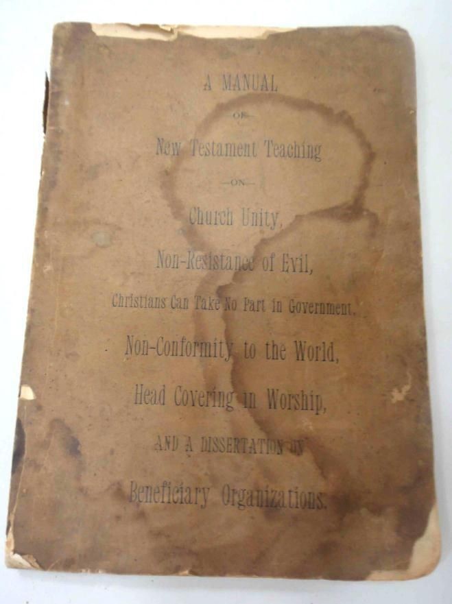 1903 antique MANUAL NEW TESTAMENT TEACHING bible unity resistance evil nonconfor
