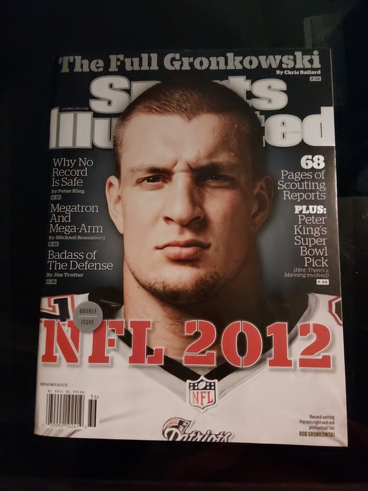 Sports Illustrated 2012 Rob Gronkowski (Sept. 3) Patriots News Stand No Label