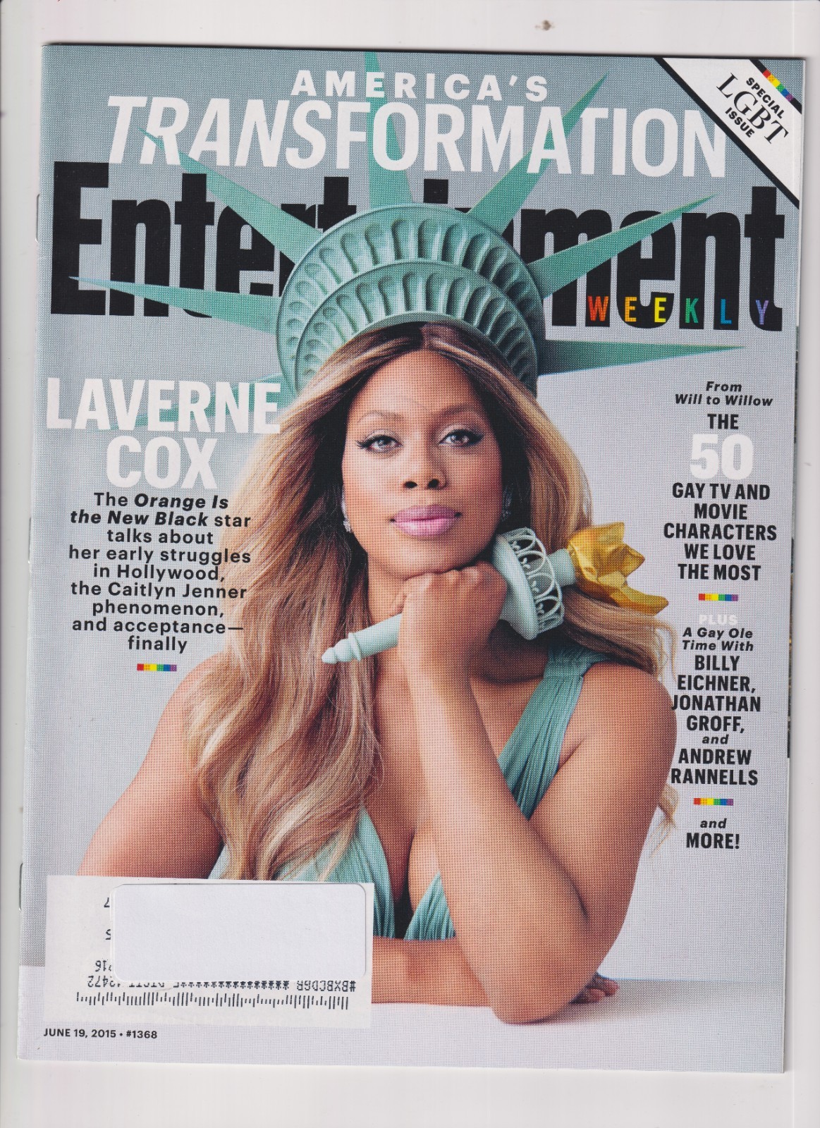 Entertainment Weekly June 19, 2015 Laverne Cox, Special LGBT Issue, America&rsquo;s Tr