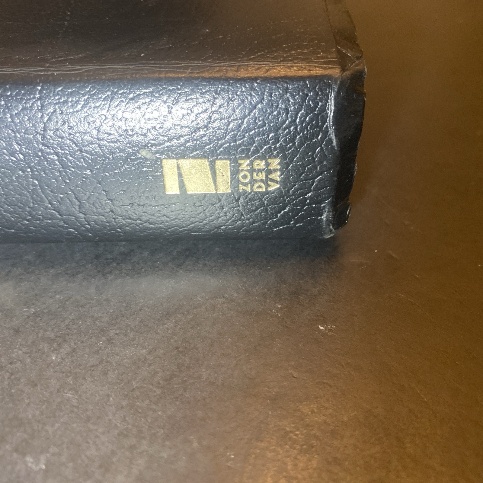 Holy Bible King James Reference KJV Black Bonded Leather Zondervan 1994, VGC