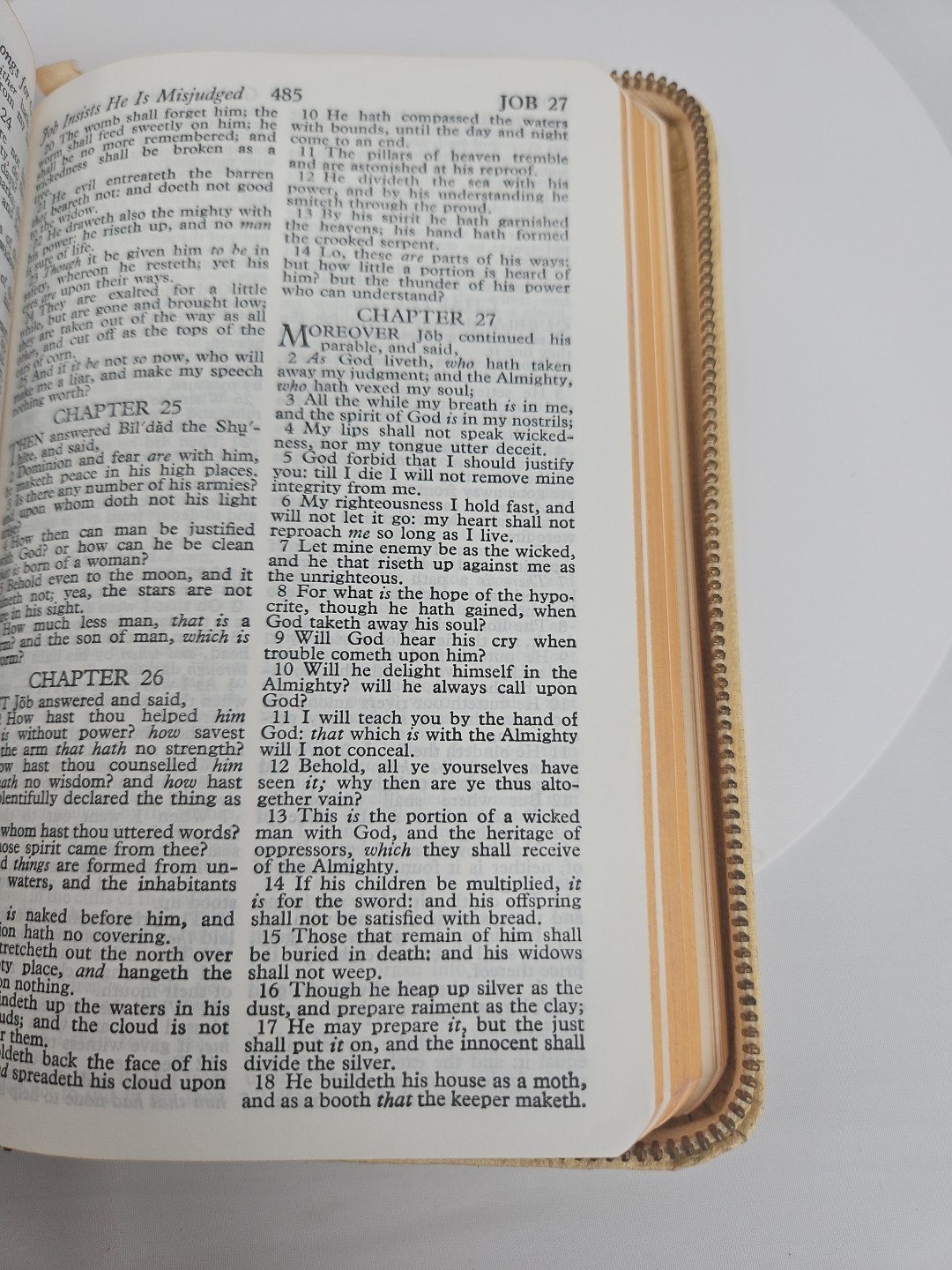 1950 World Publishing Bible White Cover, Zipper, Name Imprinted On Cover Cross
