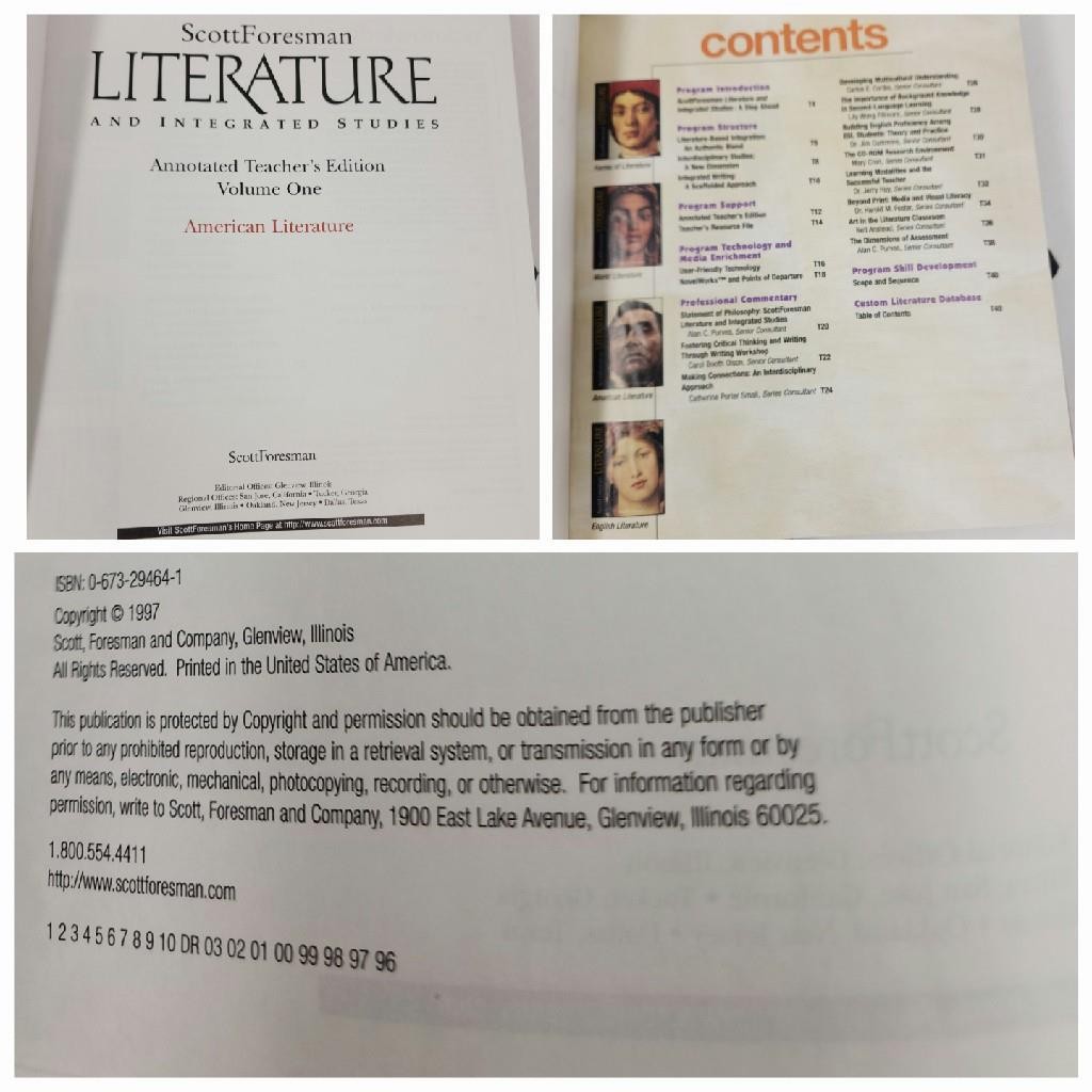 American Literature and Integrated Studies Teacher&rsquo;s Edition Units 1-8 Foresman