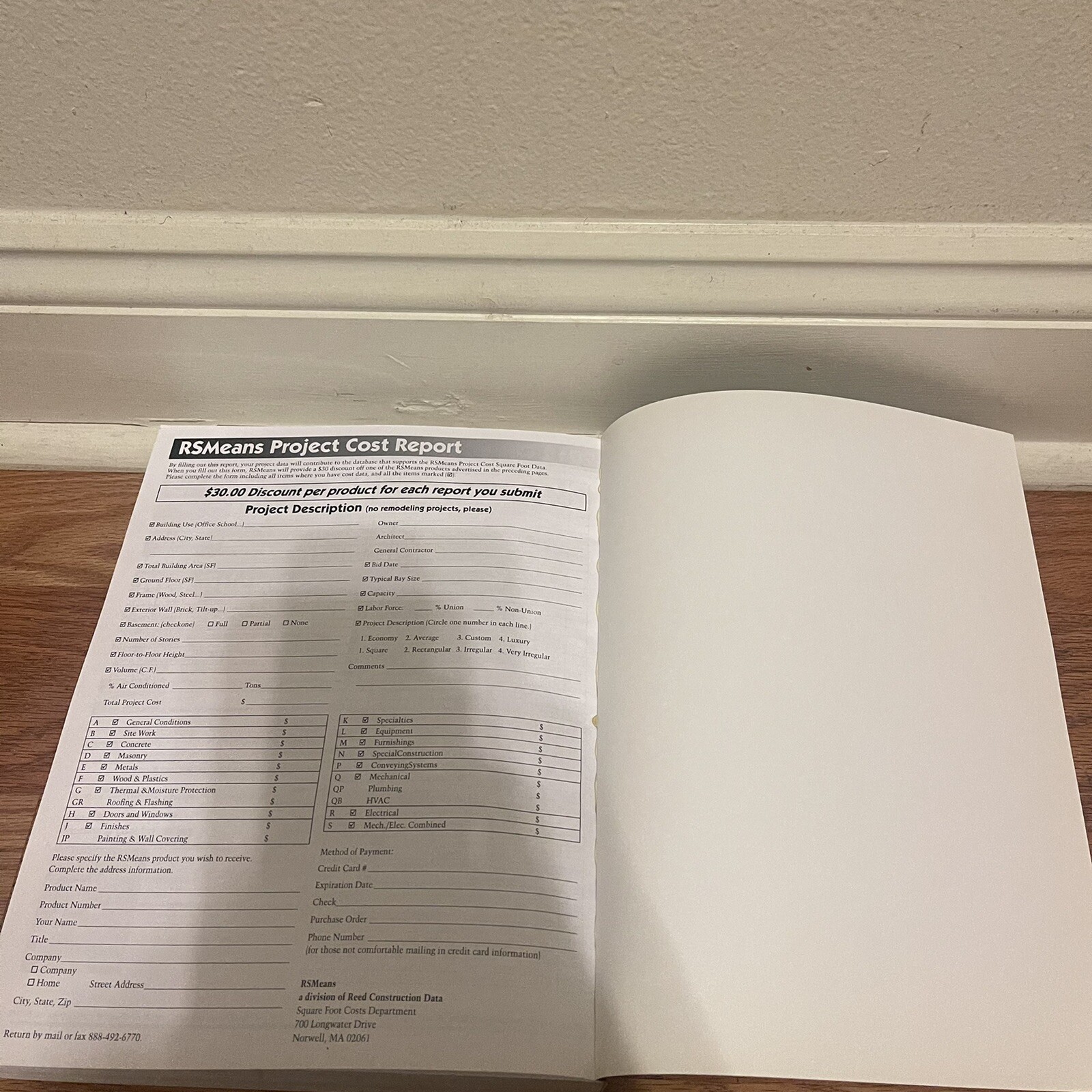 Square Foot Costs With Rsmeans Data – Paperback By R S Means Co – GOOD 2012