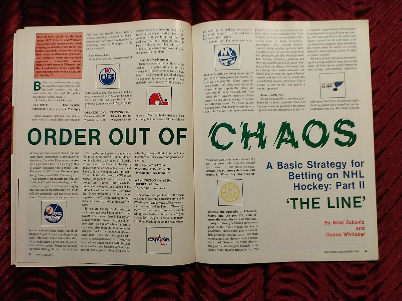Win Magazine November/December 1990 – Formerly Gambling Times – Casino – Rare