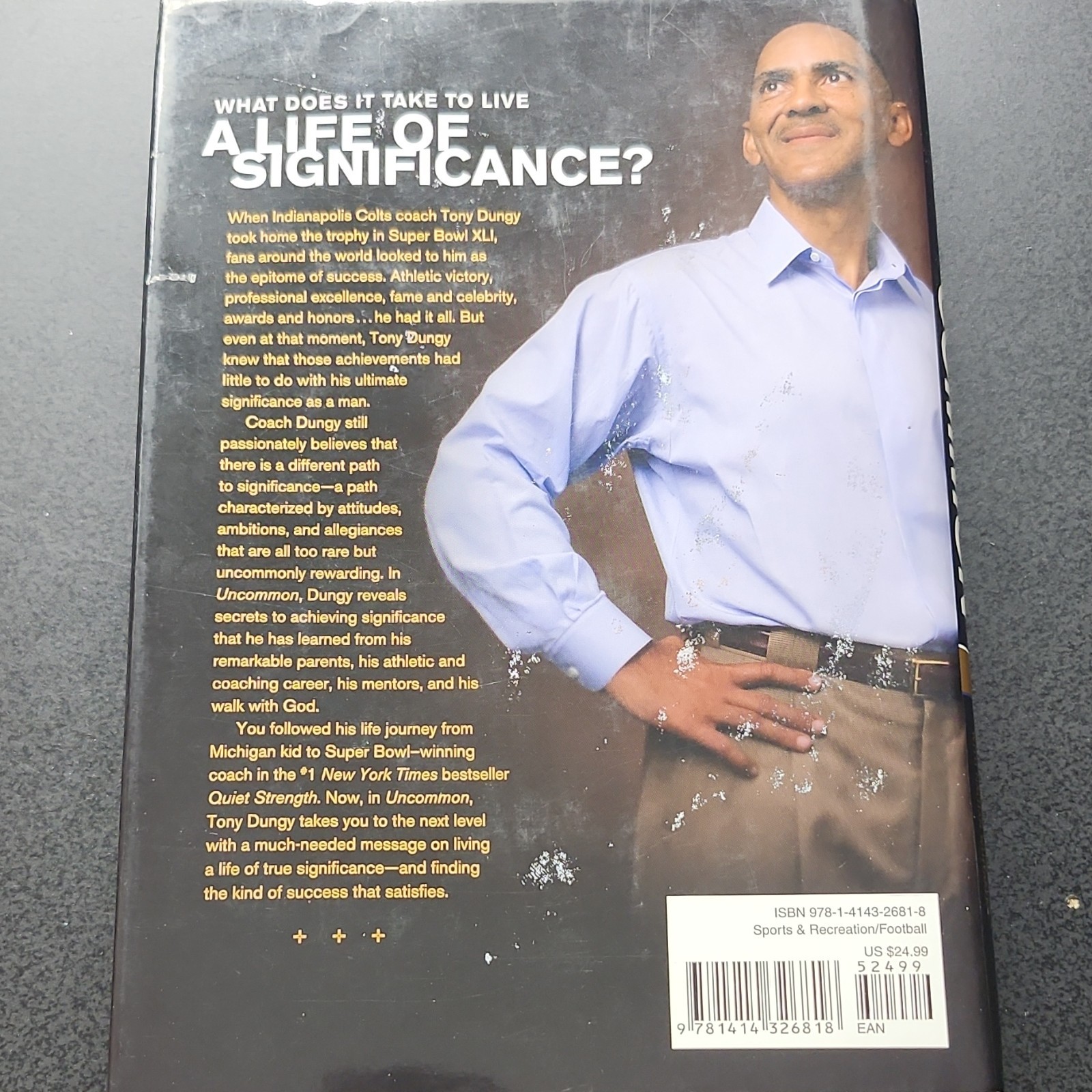 Tony Dungy Uncommon: Finding Your Path to Significance HC 2009 Dust Jacket