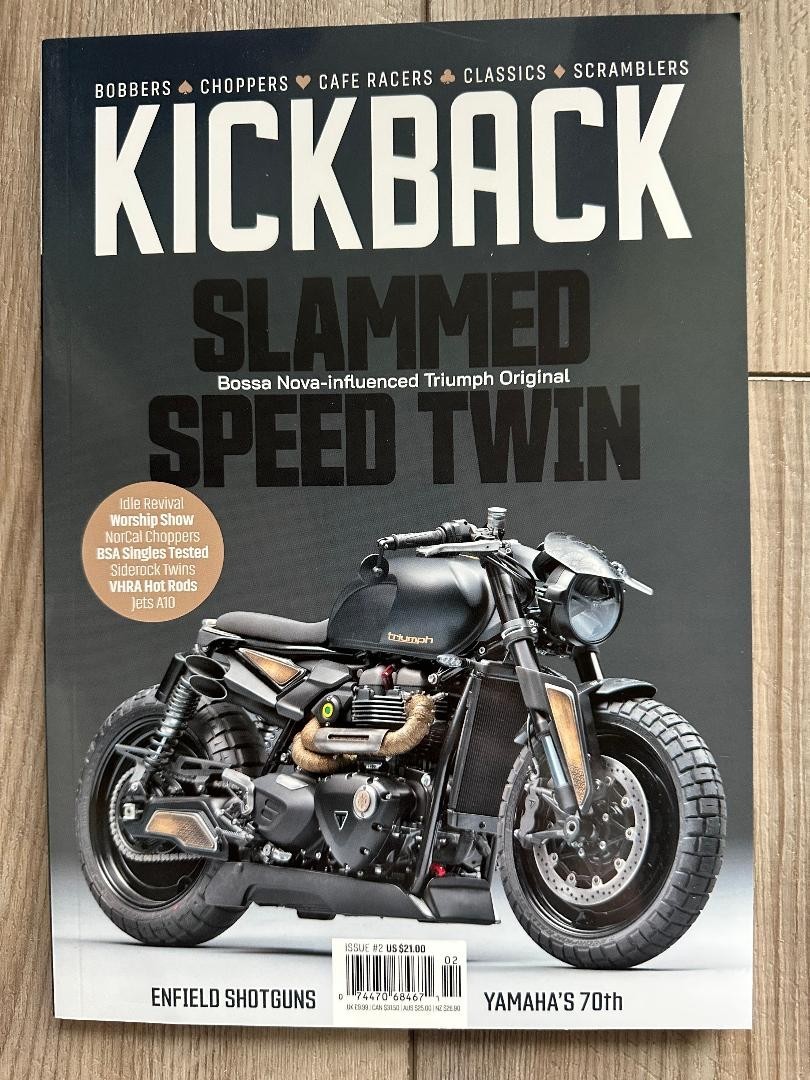 2026 KICKBACK Second Issue SPEED TWIN MOTORCYCLES Special Edition Magazine BOSSA