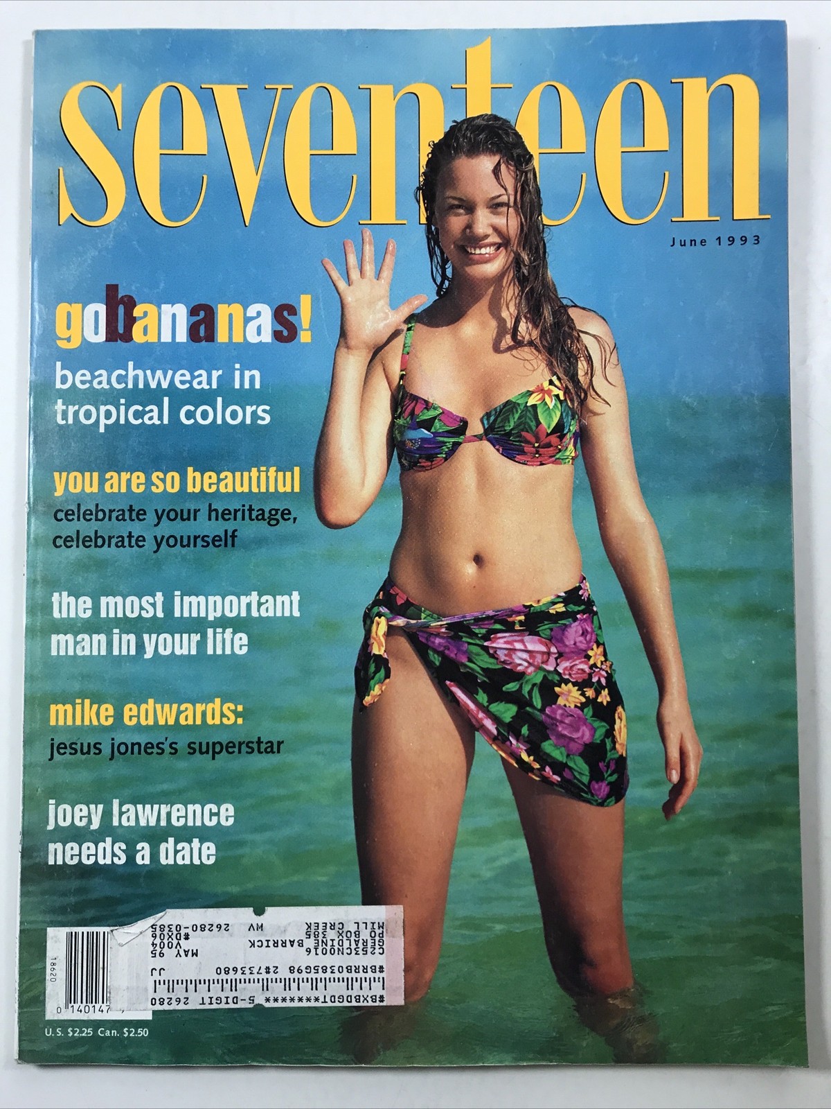 SEVENTEEN magazine June 1993-Fashion makeup hair Cover Alexa Lixfeld