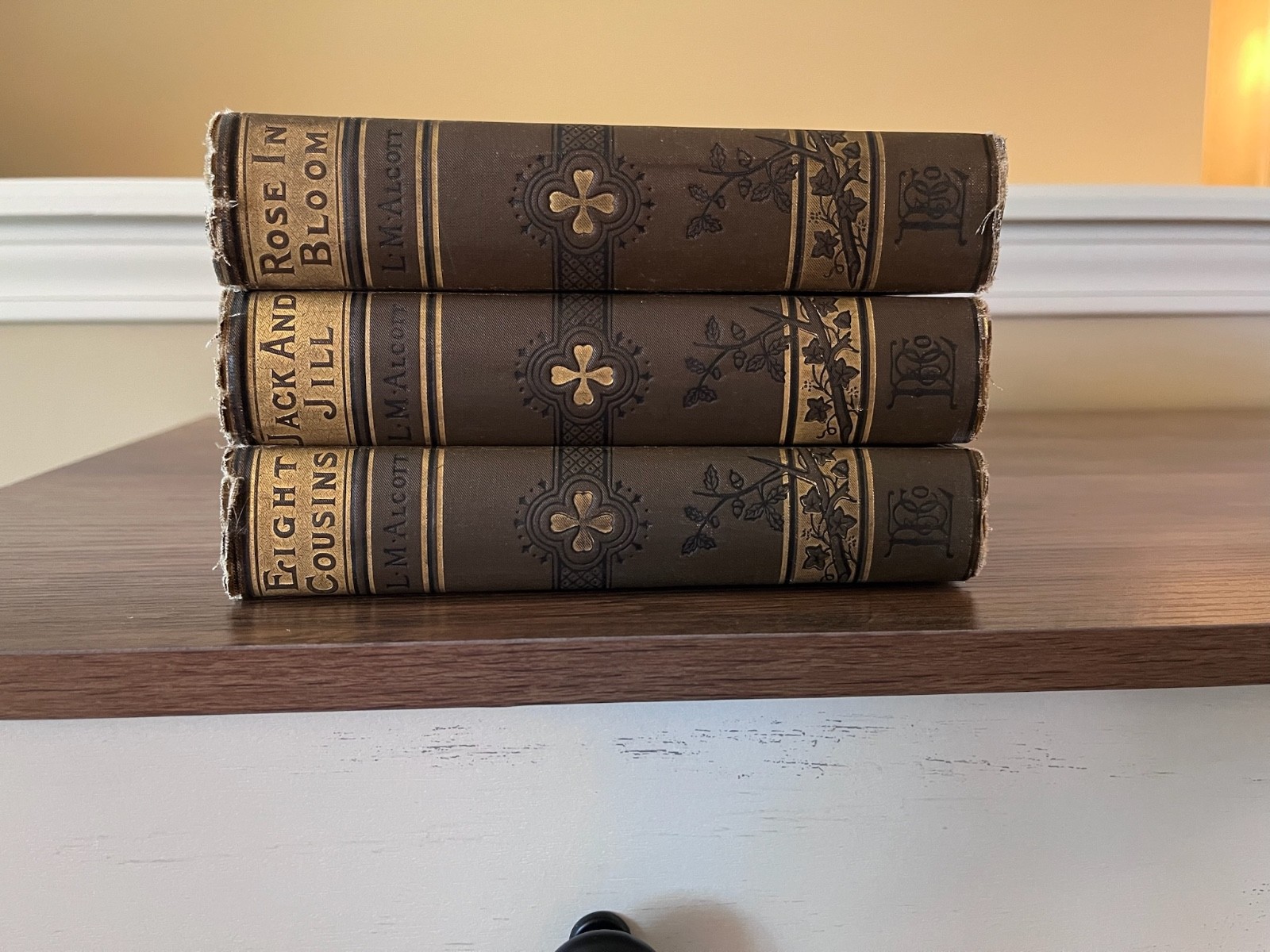 Antique Louisa May Alcott 3-Book Lot 1906-1910 Little Brown Antique Hardcovers