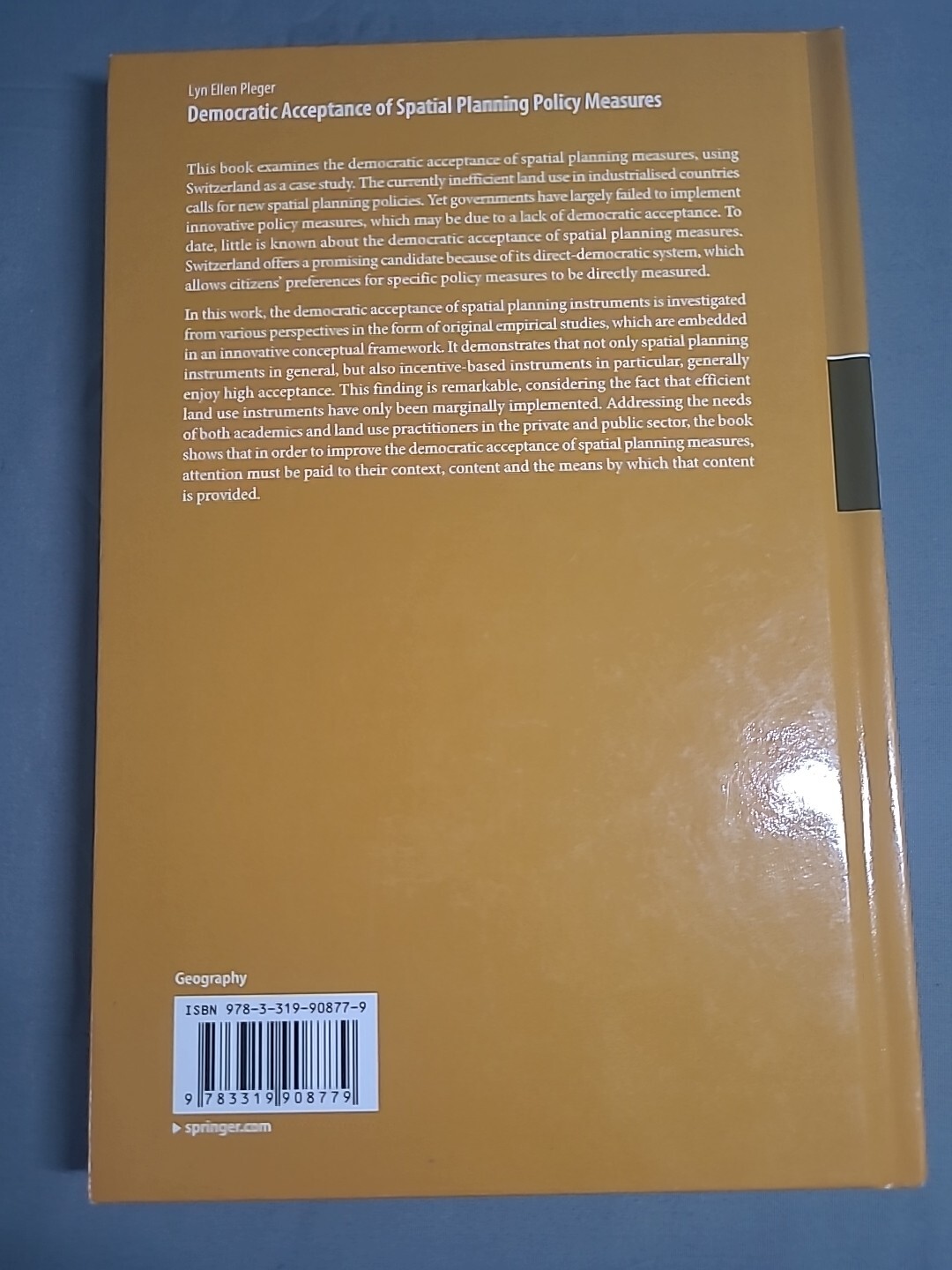 Democratic Acceptance of Spatial Planning Policy Measures 5024