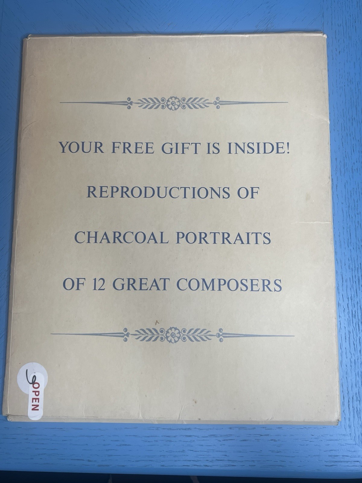 Portfolio 10 Charcoal Portraits of Great Composers 9.75×12.25 Reprints