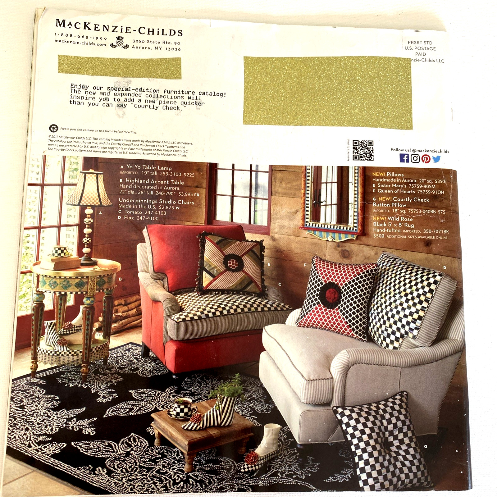 2017 Mackenzie-Childs Catalog – September FURNITURE-47 pages.