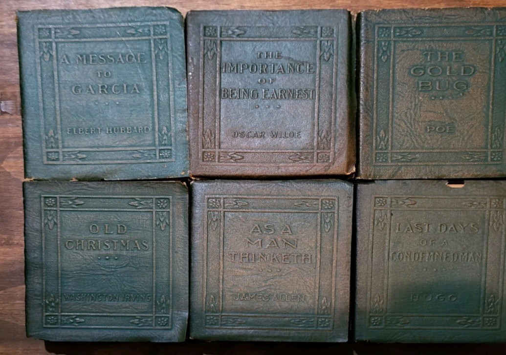 100 yr Old Antique Little Leather Library Books 1920&rsquo;s Redcroft Pick Your Title