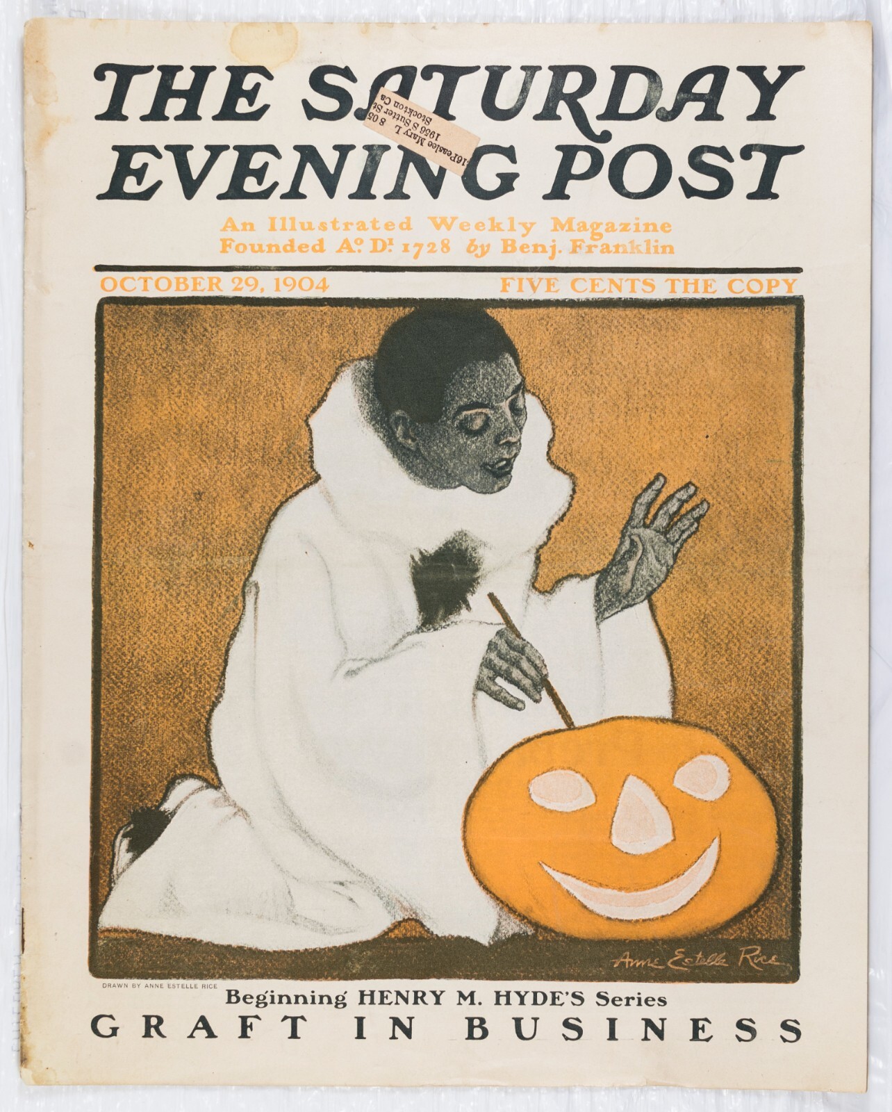 OCT 29 1904 Halloween Pumpkin Spell SATURDAY EVENING POST FULL MAG M599