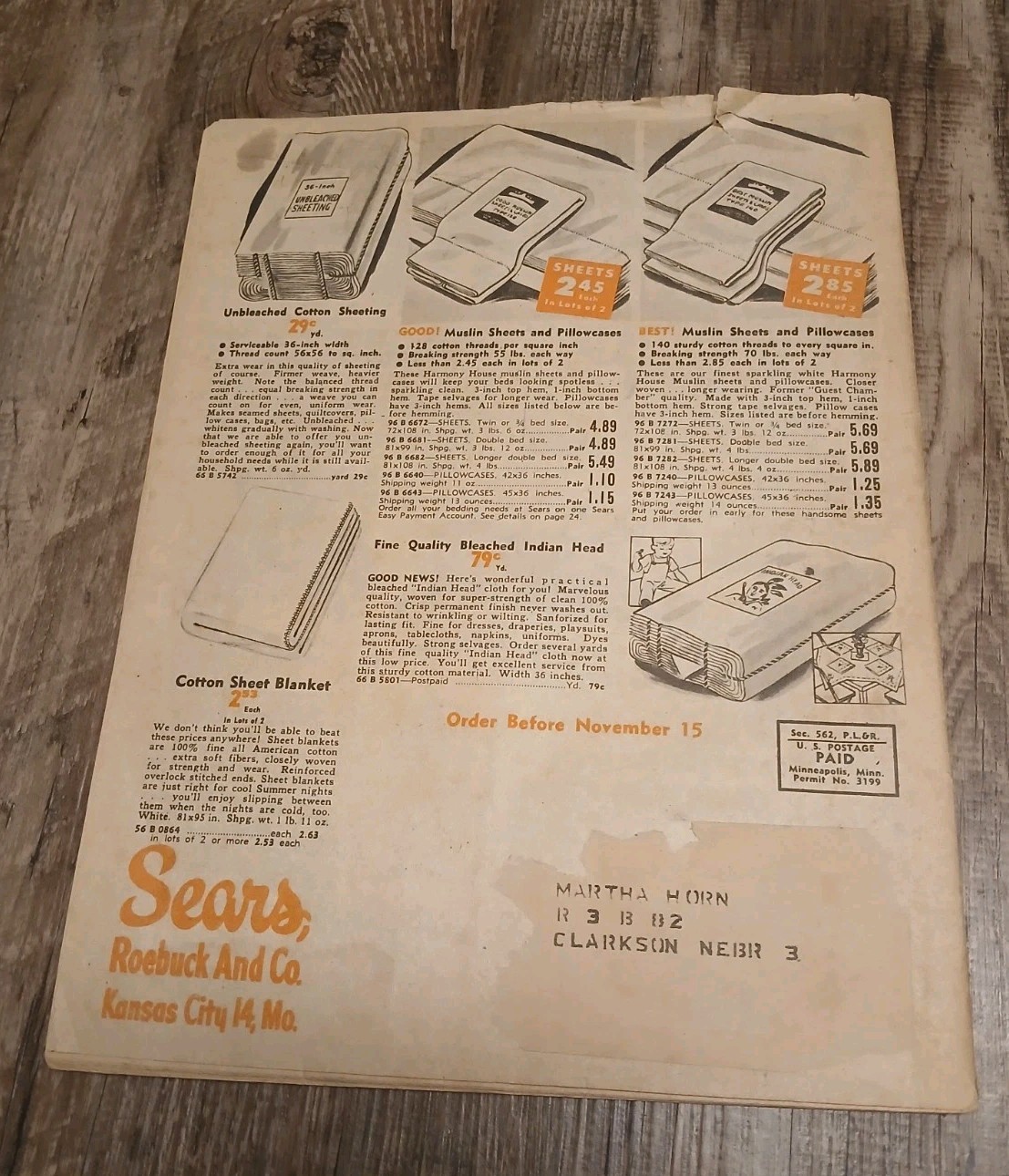 Vintage Sears Roebuck Leadership Sale Catalog Ad 1940s Kansas City RARE 47 Pages
