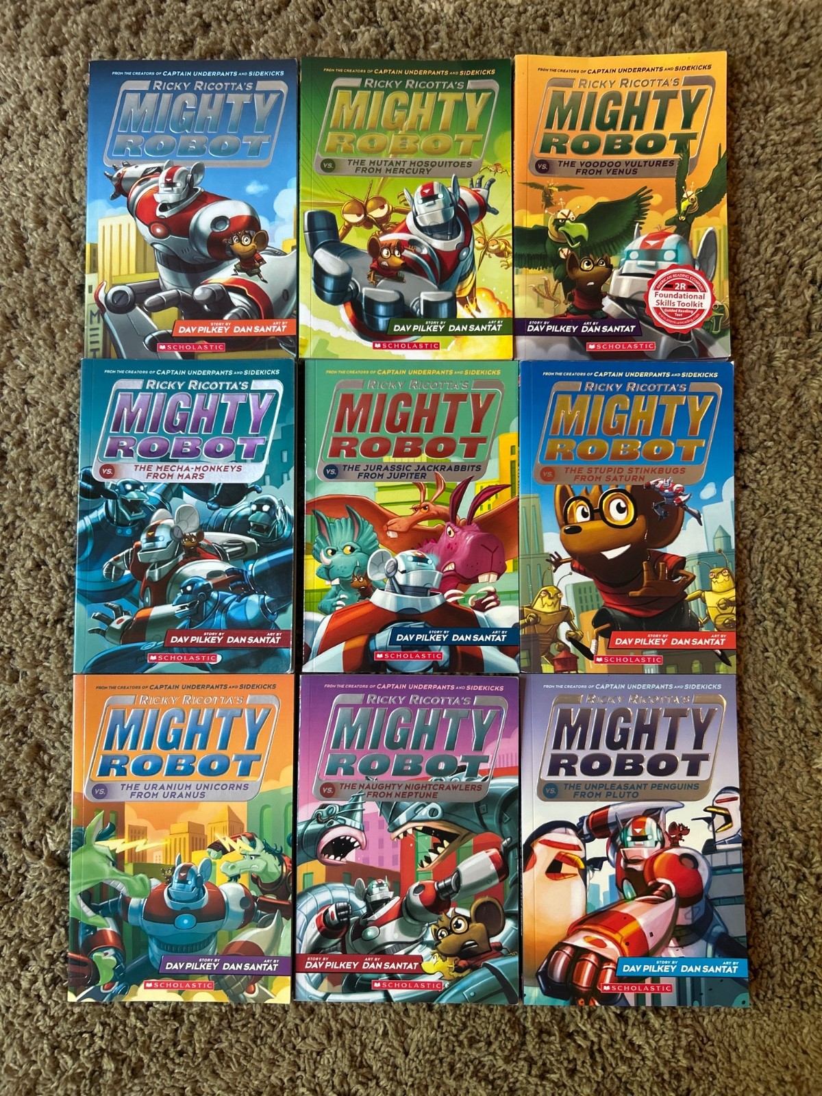 Ricky Ricotta&rsquo;s Mighty Robot series 1-9 set 1 2 3 4 5 6 7 8 9 full color PB lot