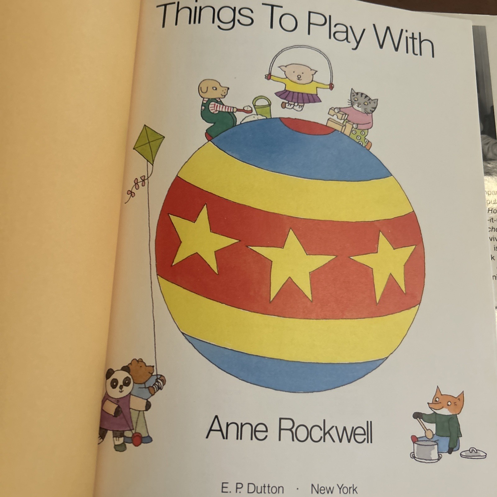 Things To Play With By Anne Rockwell 1988 HCDJ 1st Print VHTF