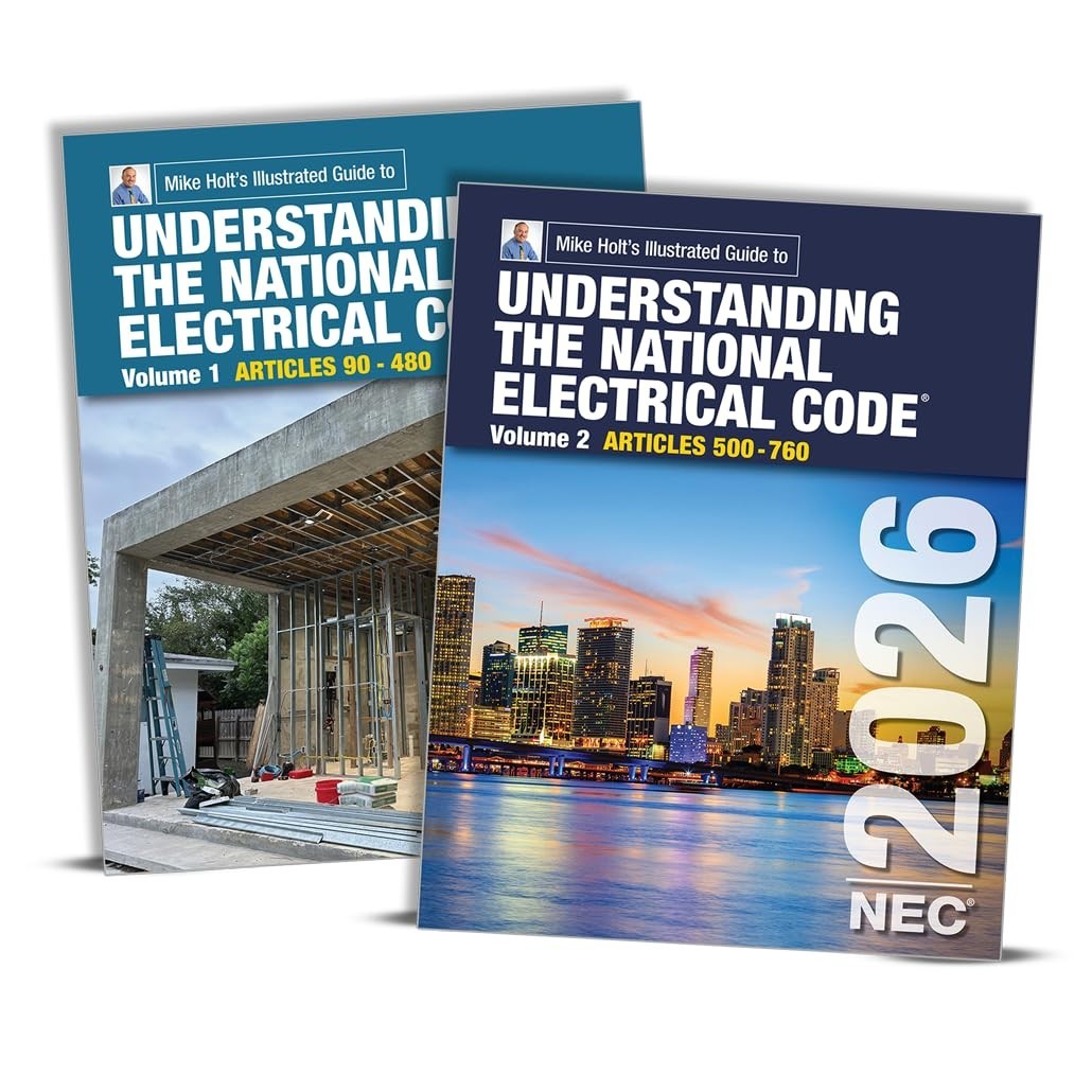 2026 Mike Holt&rsquo;s Understanding the NEC, Volume 1 & 2 Textbook Set Exam Prep.