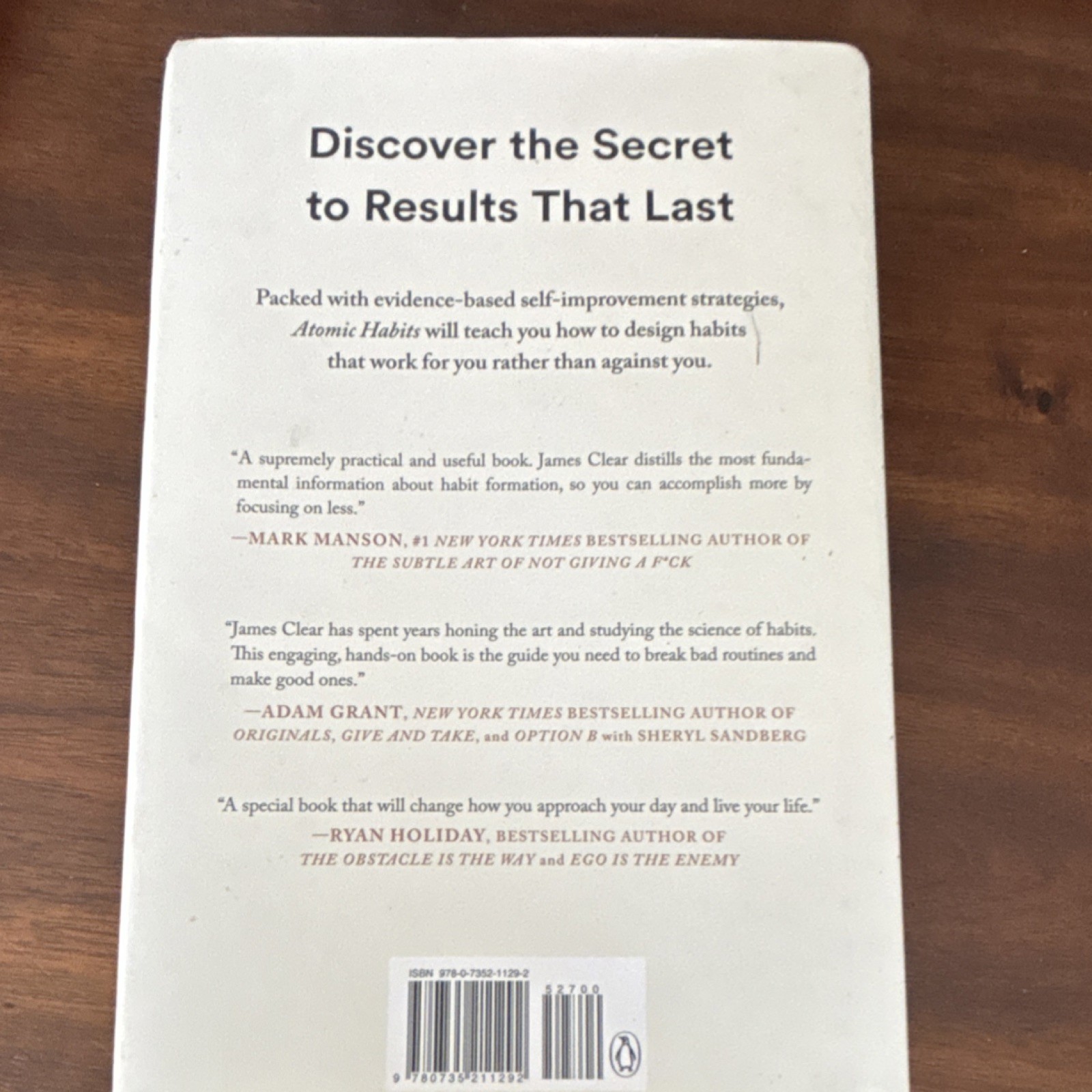 Atomic Habits by James Clear Hardcover Penguin Publishing Group 2018
