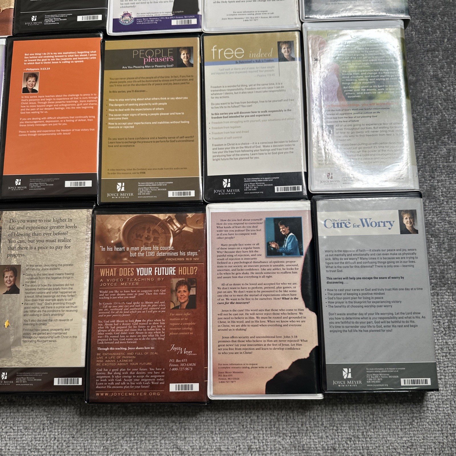 Lot Of 21 Joyce Meyer Ministries Audio Cassette Tapes Sets & VHS Mixed Lot
