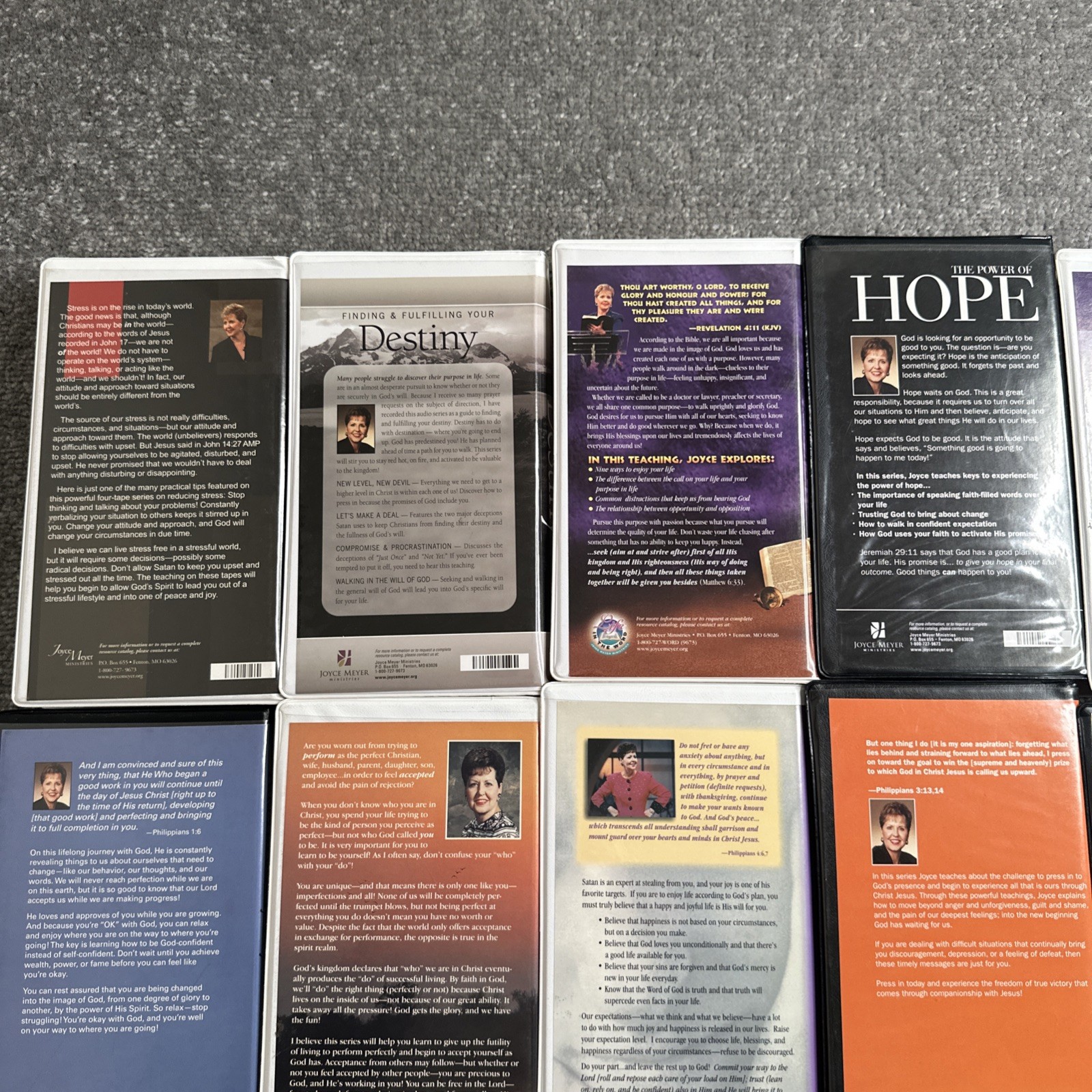Lot Of 21 Joyce Meyer Ministries Audio Cassette Tapes Sets & VHS Mixed Lot