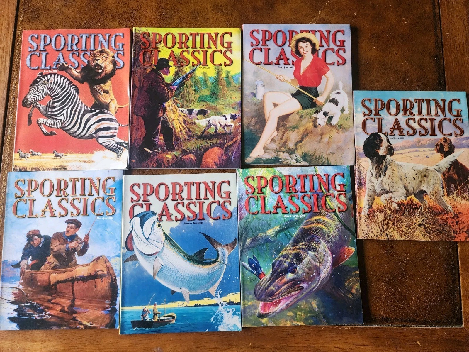 SPORTING CLASSICS Magazine Lot of 7 2000&rsquo;s AS PICTURED LOOK Hunting Fishing VTG