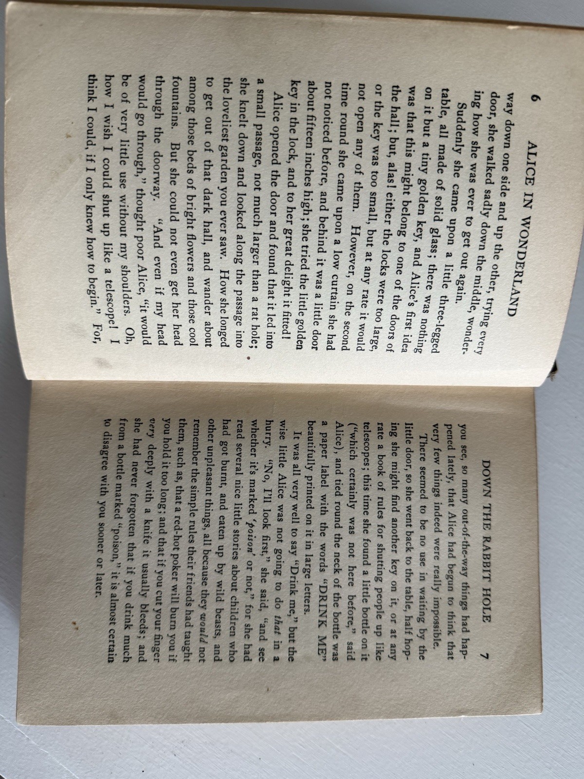 Alice In Wonderland Book And Through The Looking Glass, Lewis Carol Vintage ￼