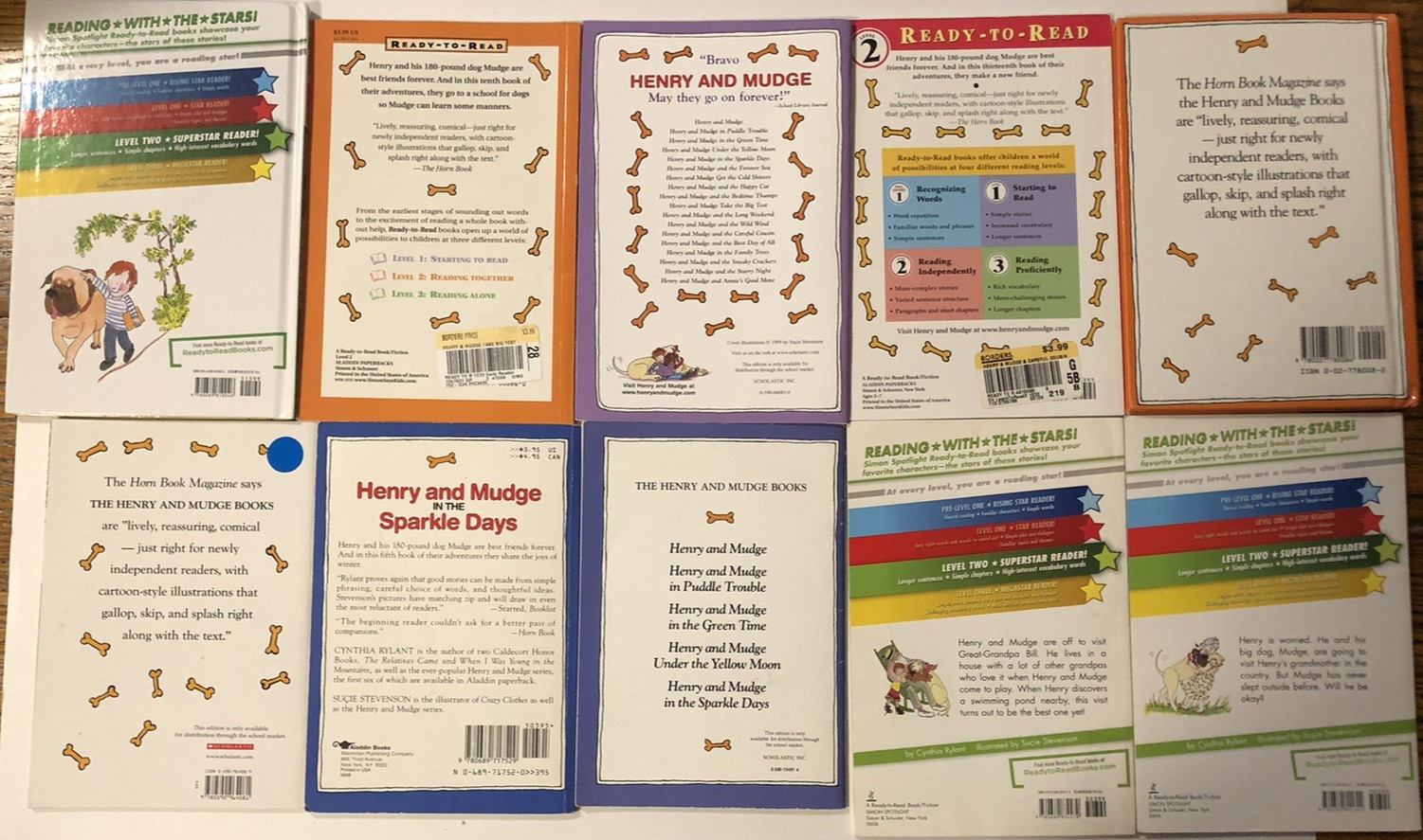 Lot 10 HENRY AND MUDGE Readers Cynthia Rylant