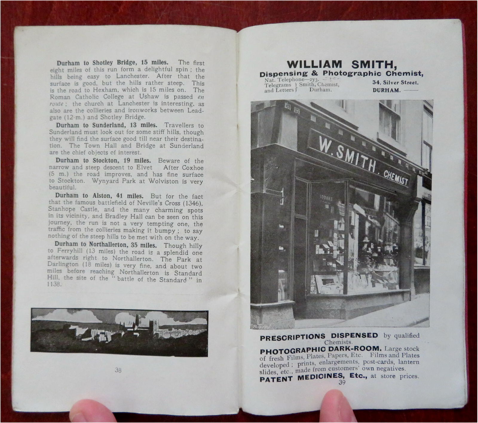 Durham England United Kingdom c. 1910 illustrated tourist pocket guide