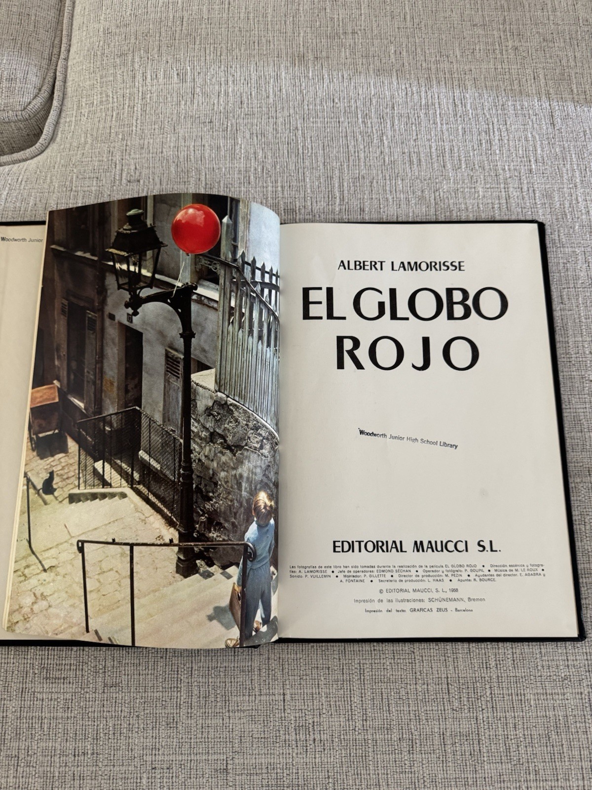El Globo Rojo Albert Lamorisse Spanish HC Children’s Picture Book Vintage