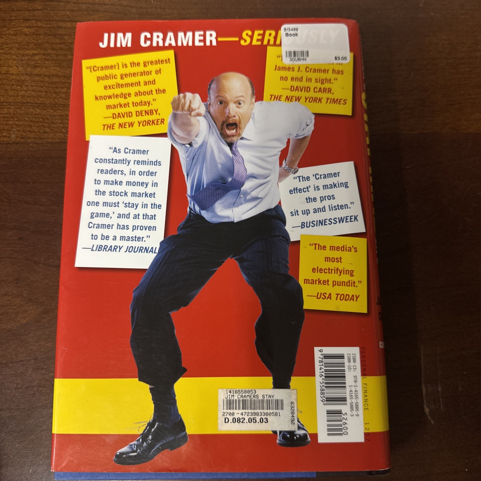 Lot of 3 Jim Cramer Books: Getting Back To Even, Mad Money, Stay Mad
