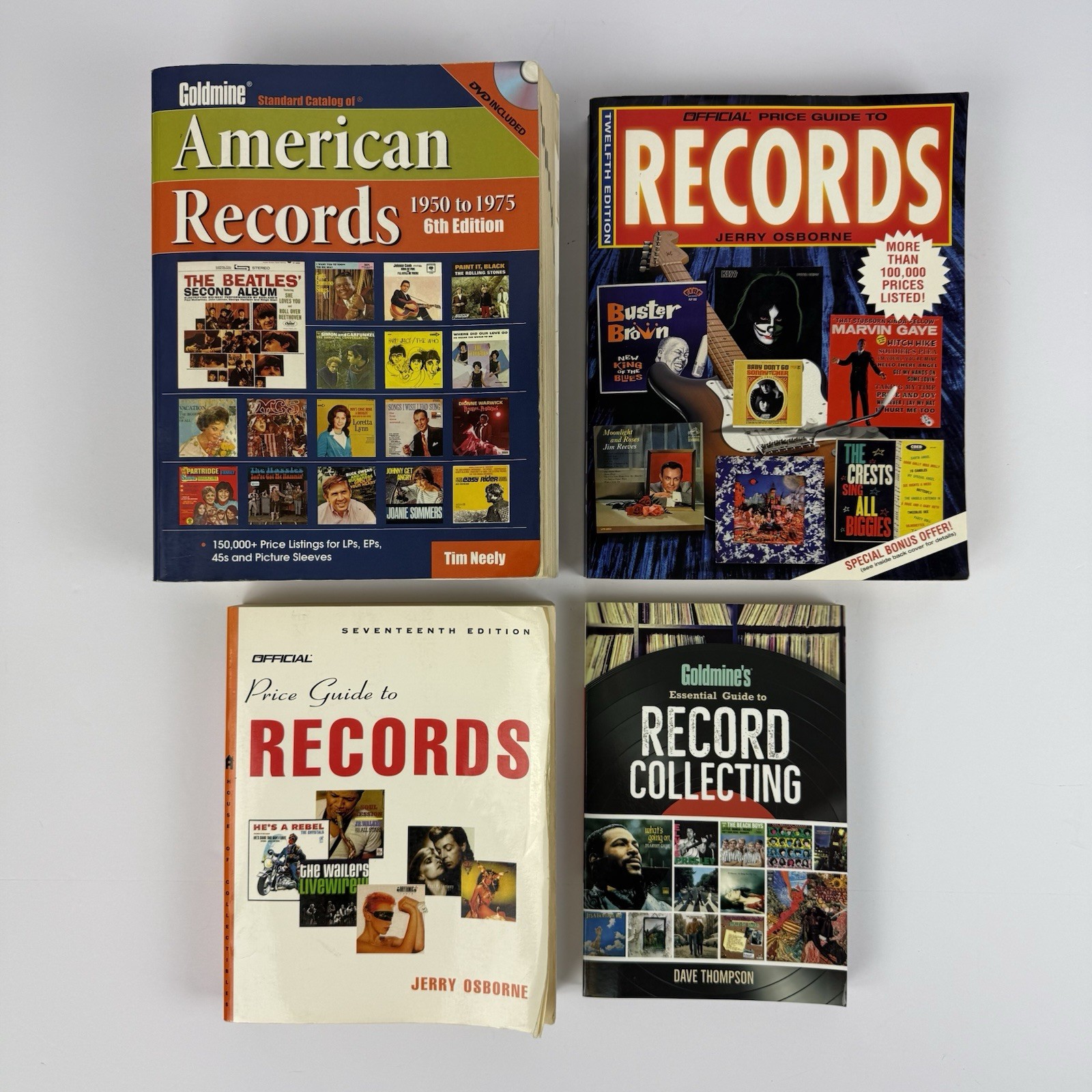 Lot Of 4 Record Album Price Guides Collector Books Goldmine Neely Jerry Osborn