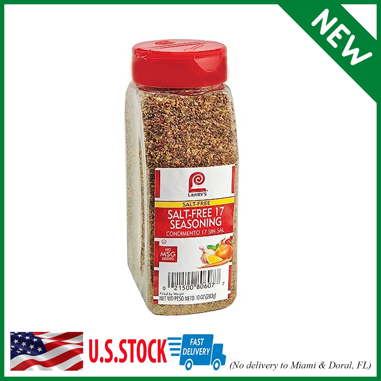 Lawry&rsquo;s Salt Free 17 Seasoning, MSG Free, 10 oz
