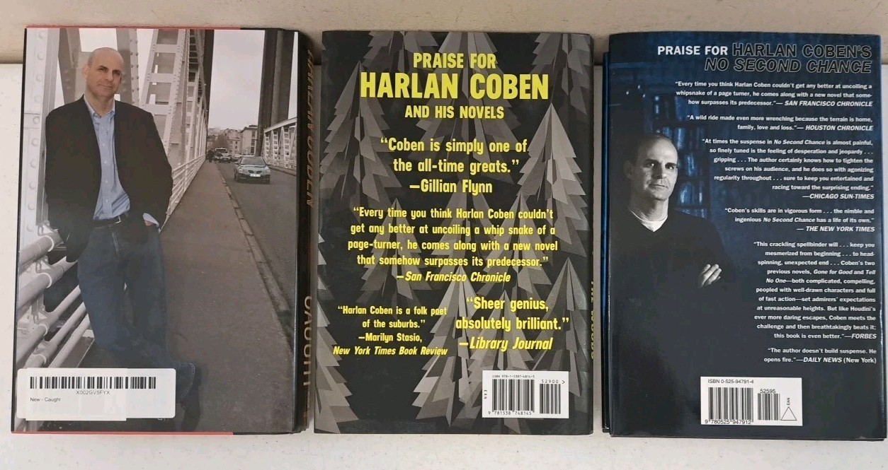 3 Harlan Coben 1st Edition HCDJs-Just One Look-Caught-Etc
