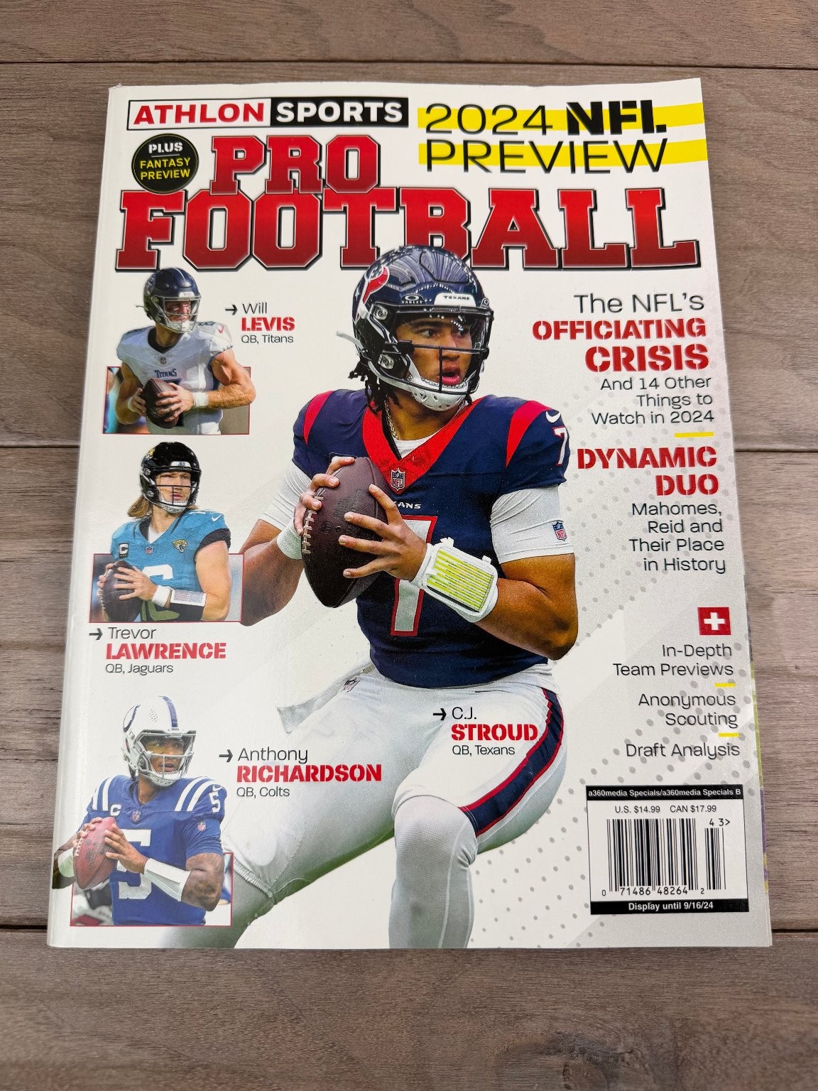 Athlon Sports Pro Football Magazine 2024 NFL Preview Fantasy Draft