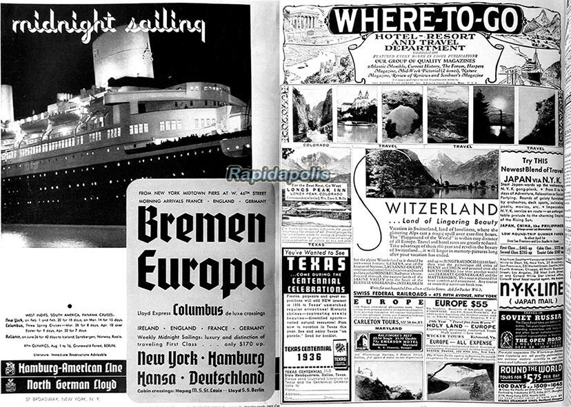 REVIEW OF REVIEWS Illustrated News Magazine JAN-JUNE 1936 BOUND 464 pages