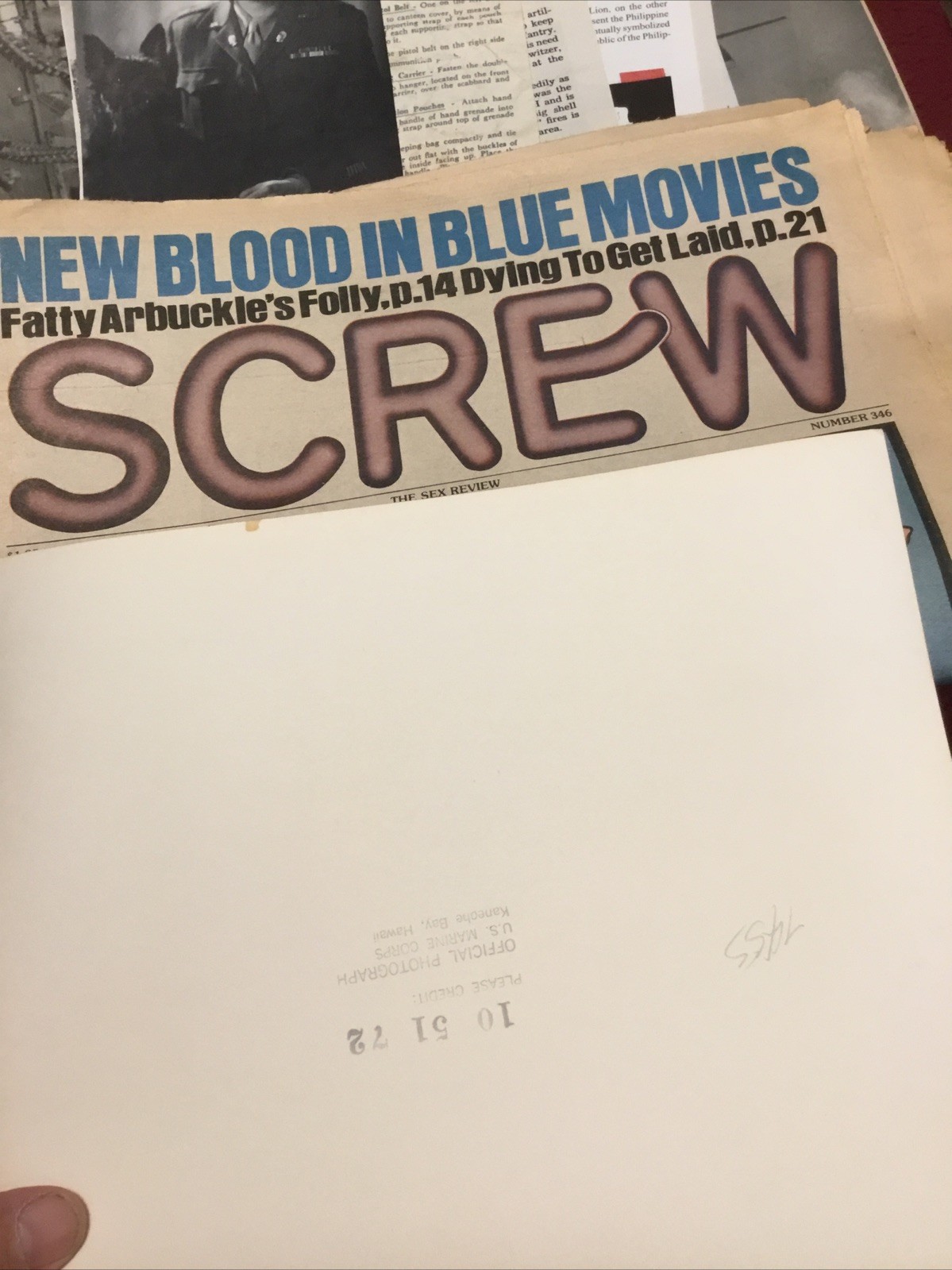 “SCREW » Underground Oct 1975 NYC Paper 47 B&W Pages C J Laing Interview