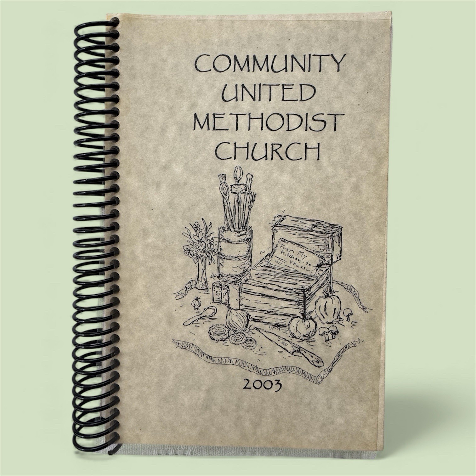 Community United Methodist Church Cookbook, Spiral-bound, 2003, 205 Pages RARE