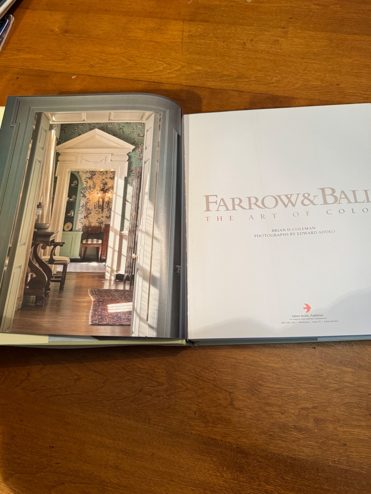 Farrow & Ball The Art of Color Brian D. Coleman Hardcover Large 12.25&Prime;x10 2007