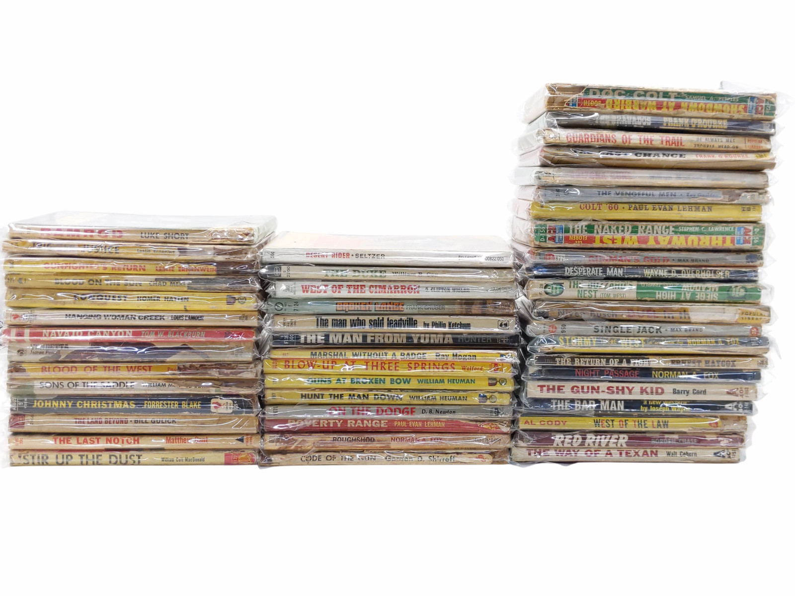 Lot of 49 Vintage Western Paperback Books Mixed Title/Authors