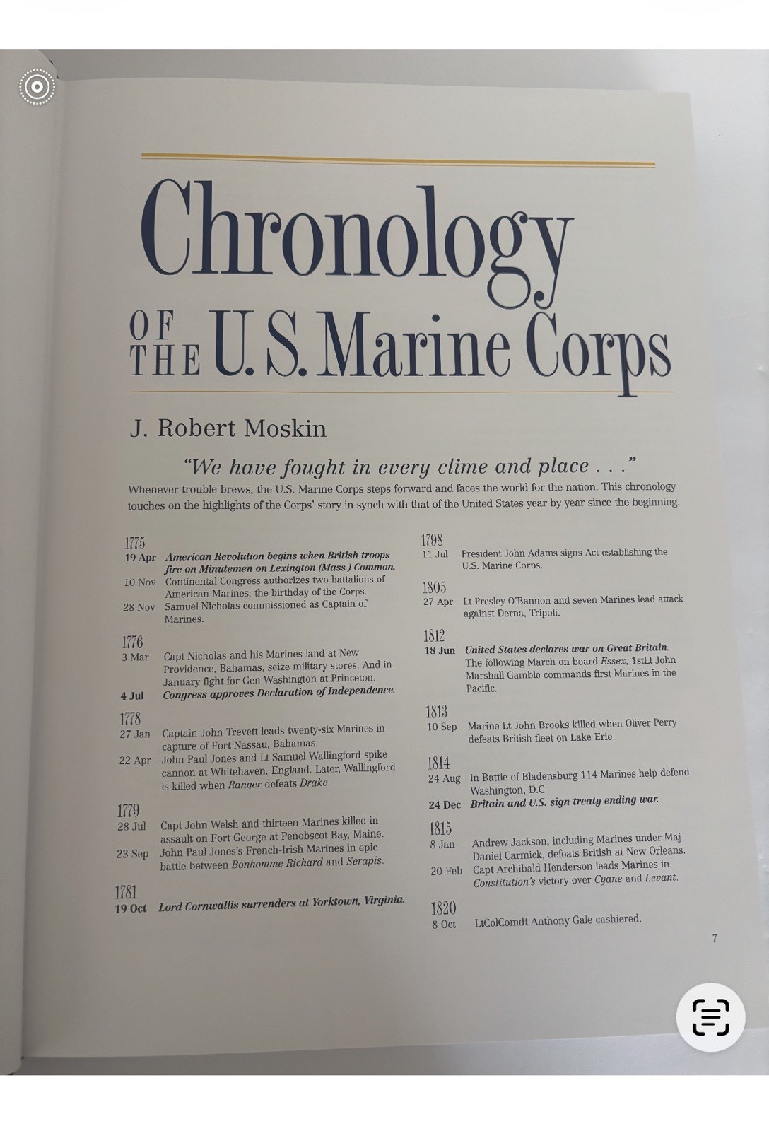THE MARINES By Marine Corps Heritage Foundation J. Robert Moskin