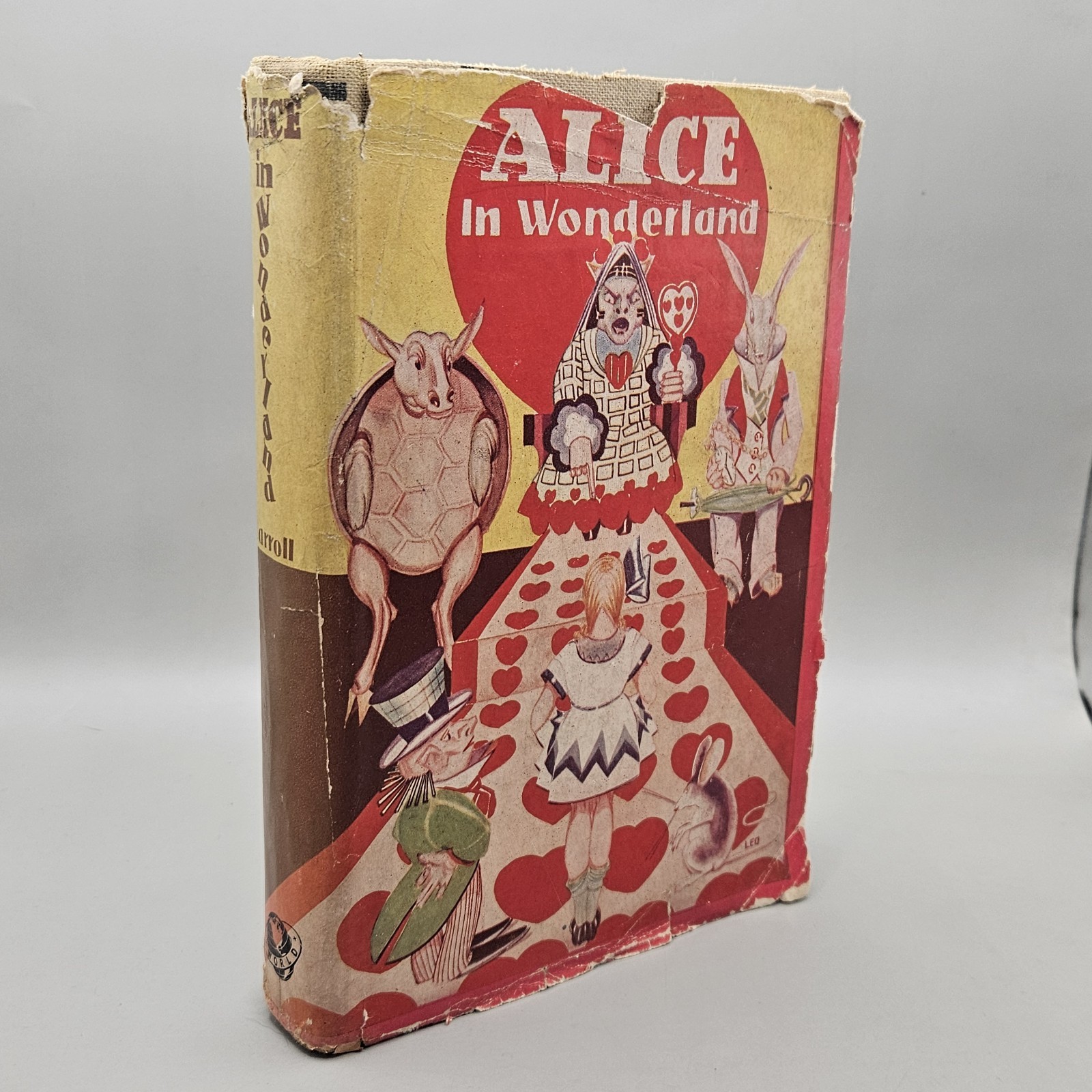 Alice In Wonderland Hardcover Book With DJ World Publishing 1940s
