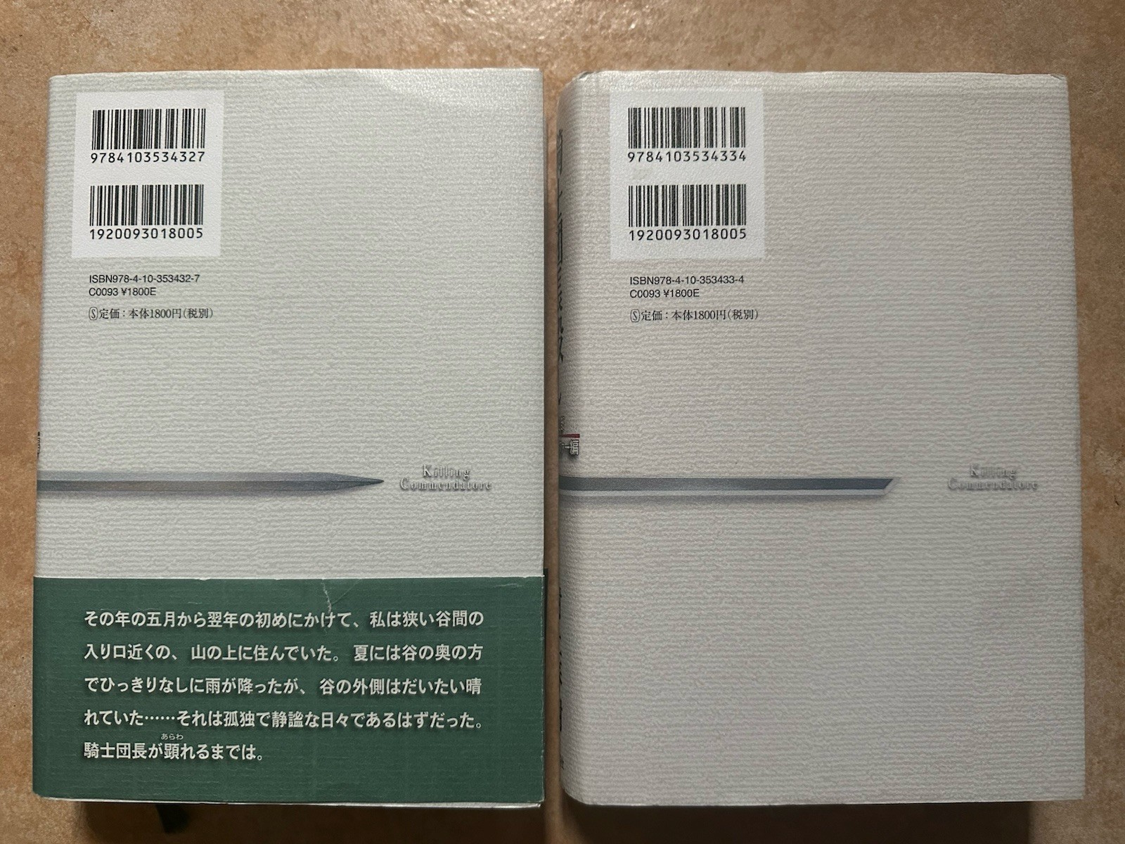 HARUKI MURAKAMI (2017, Japanese Hardcover) Killing Commendatore / 騎士団長殺しVOL 1 &2